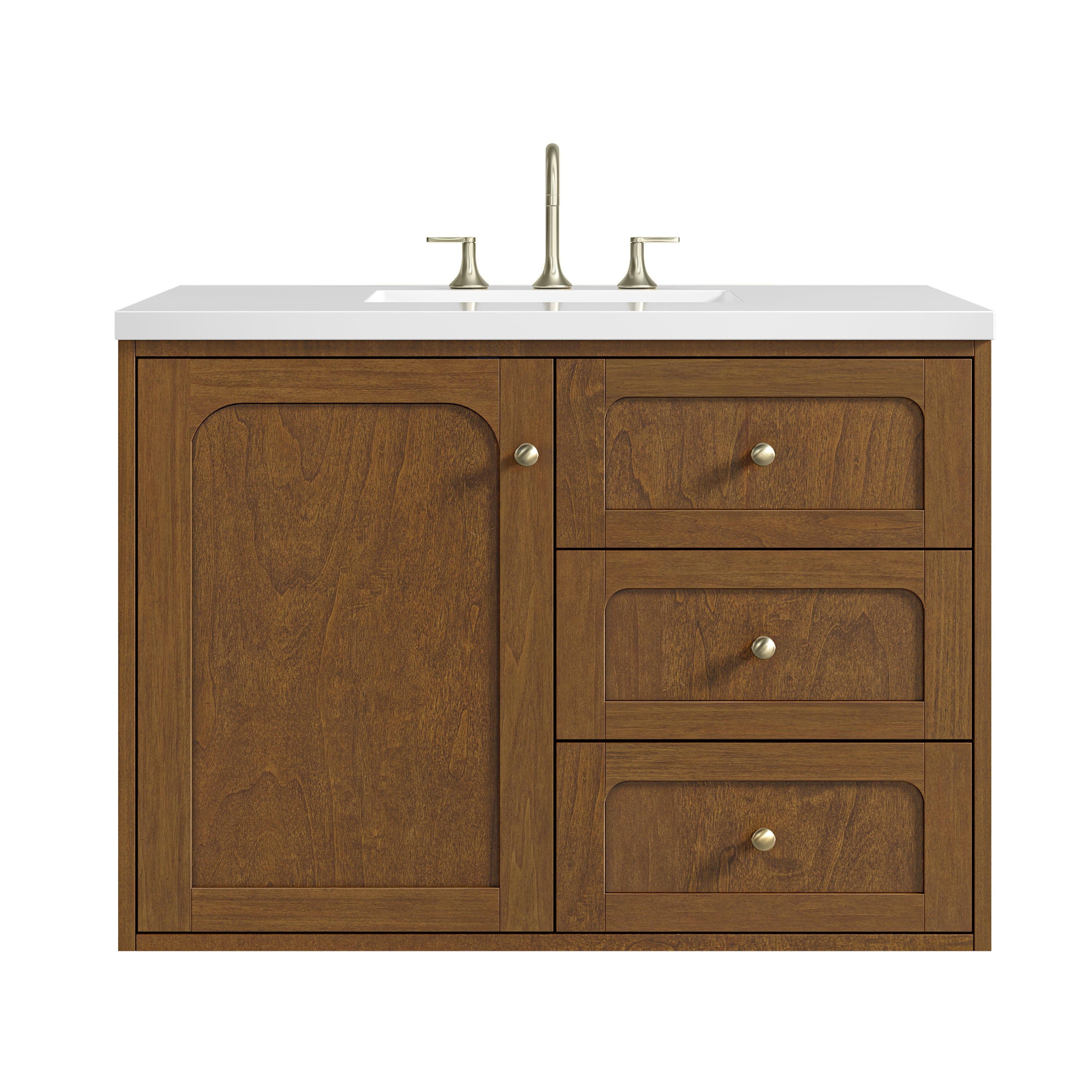 James Martin Laurent 36" Single Vanity in Honey Oak with 3cm Countertop