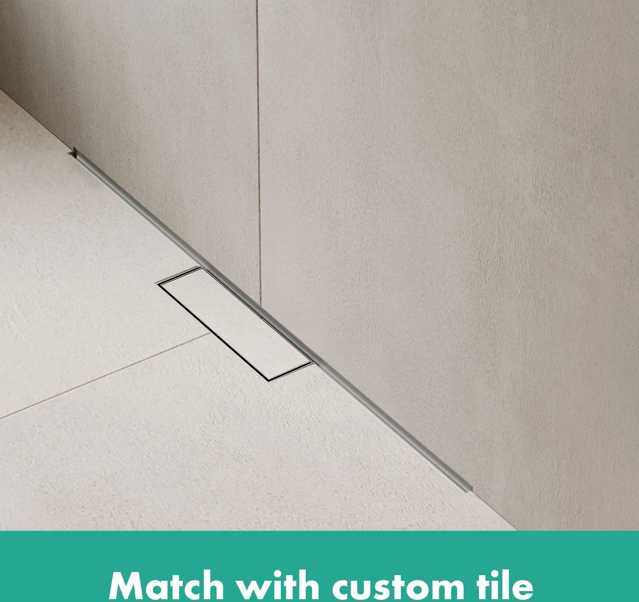 RainDrain Minimalistic Complete Set 2", 47 1/4" Trim and Installation Set