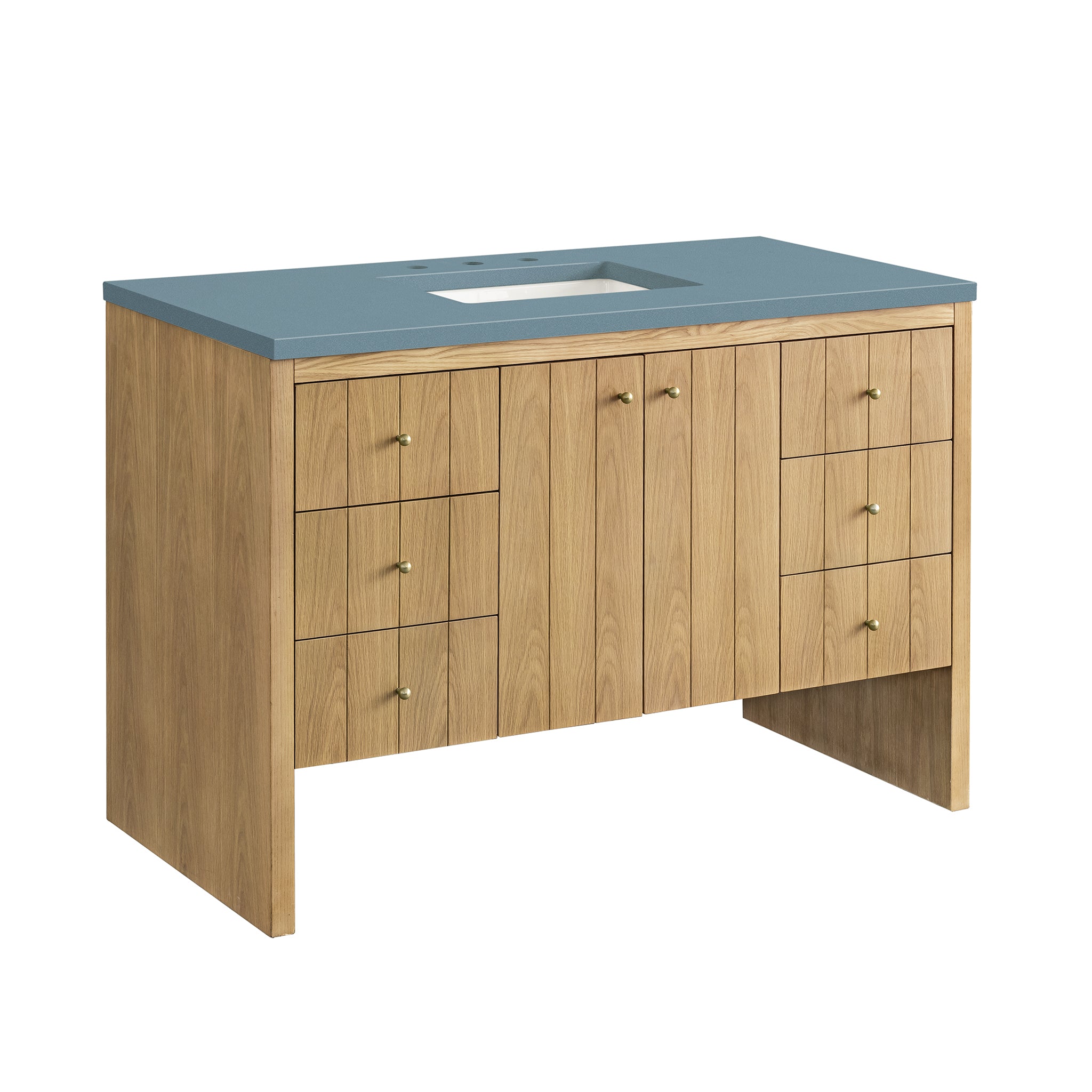 James Martin Hudson 48" Single Vanity in Light Natural Oak with 3cm Countertop