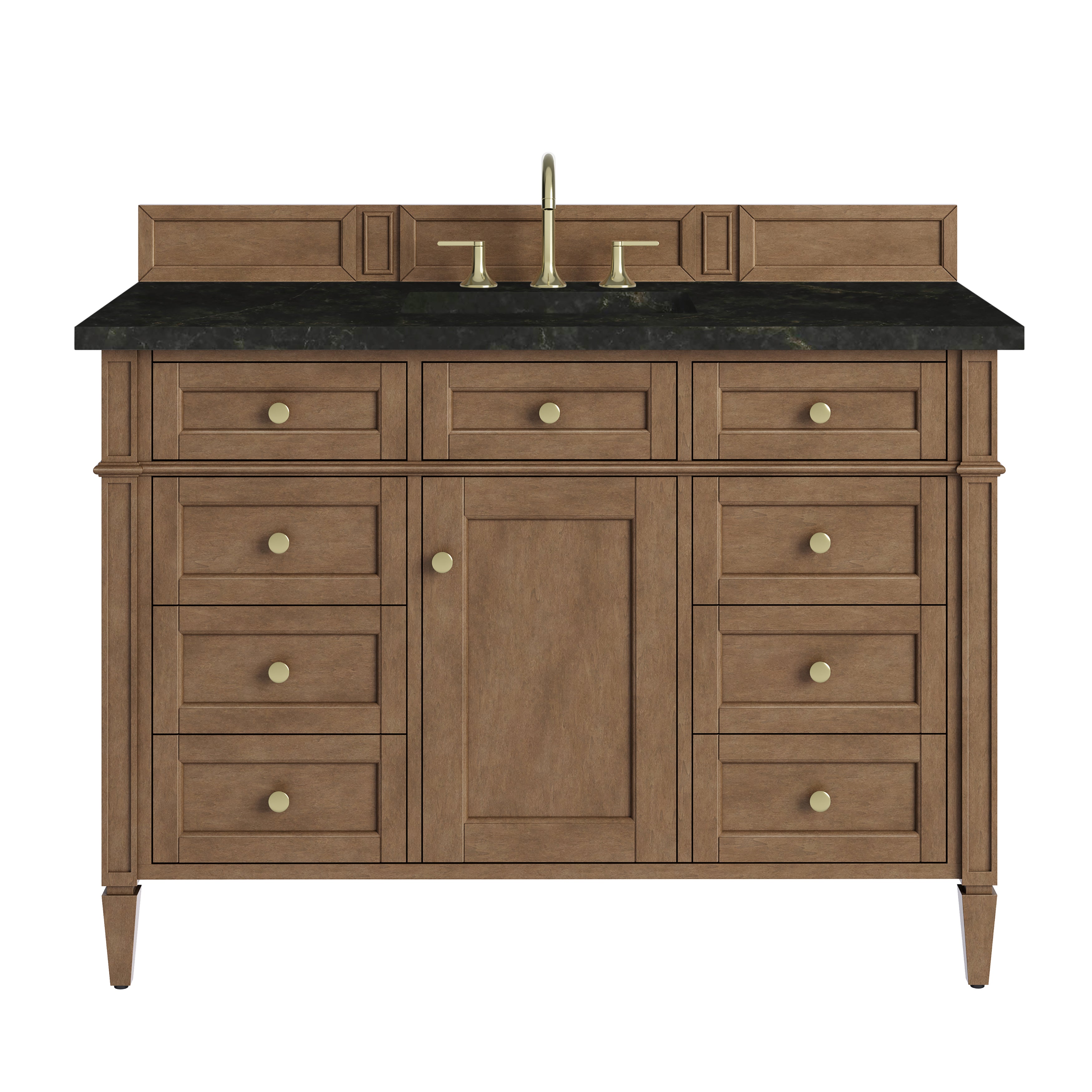 James Martin Brittany 48" Single Vanity in Pecan with 3cm Countertop