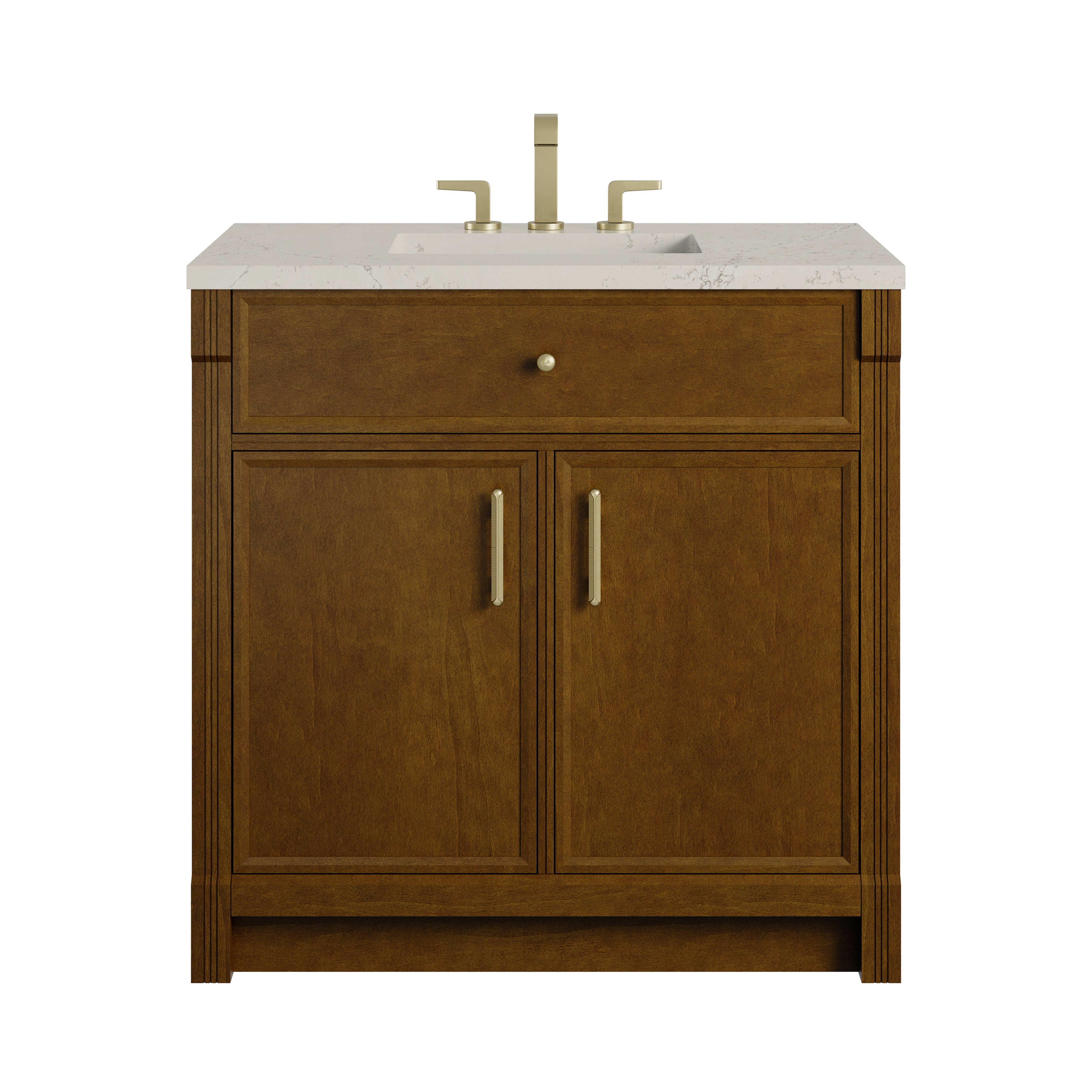 James Martin Bellshire 36" Single Vanity in Honey Oak with 3cm Countertop