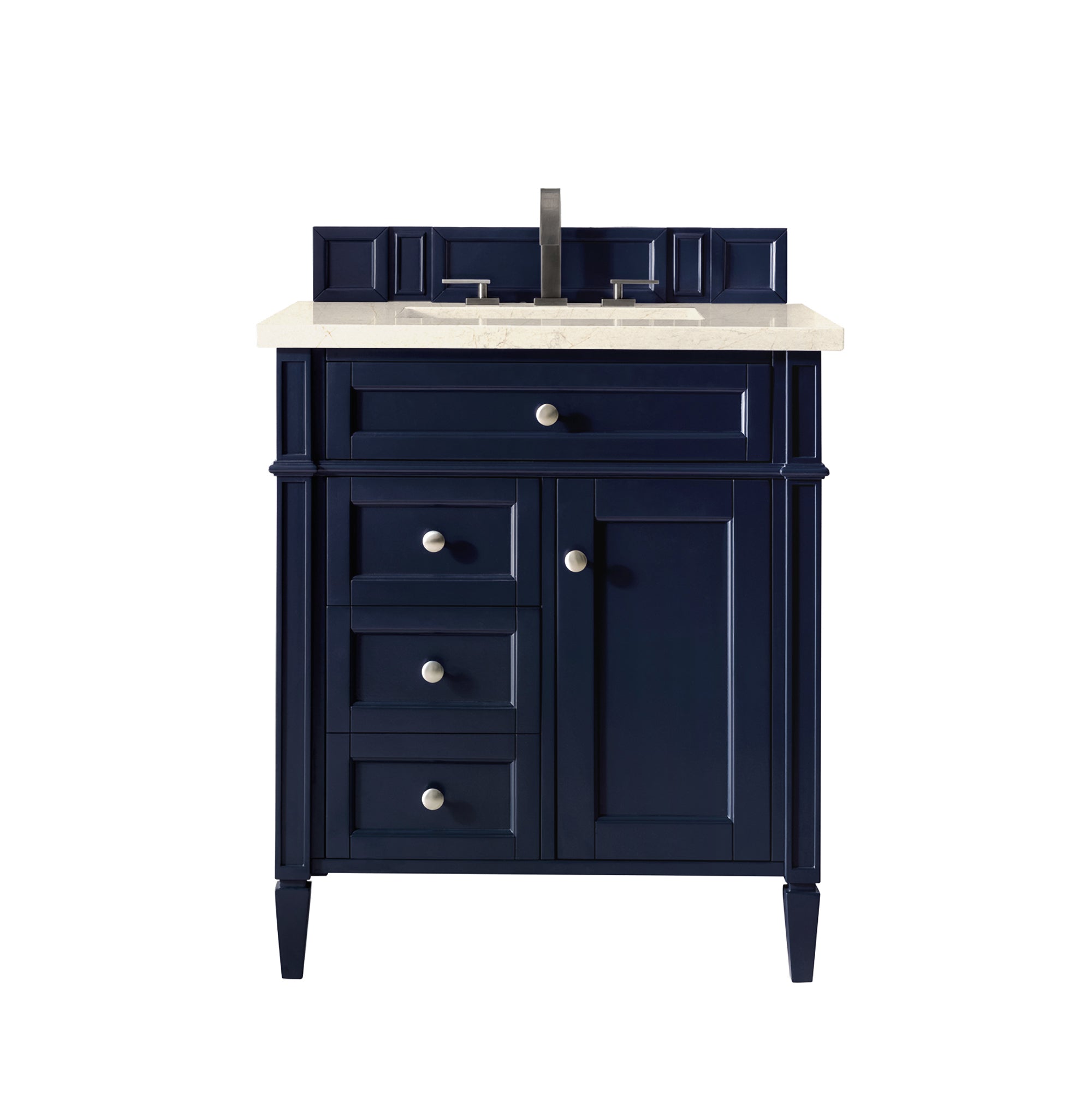 James Martin Brittany 30" Single Vanity in Victory Blue with 3cm Countertop