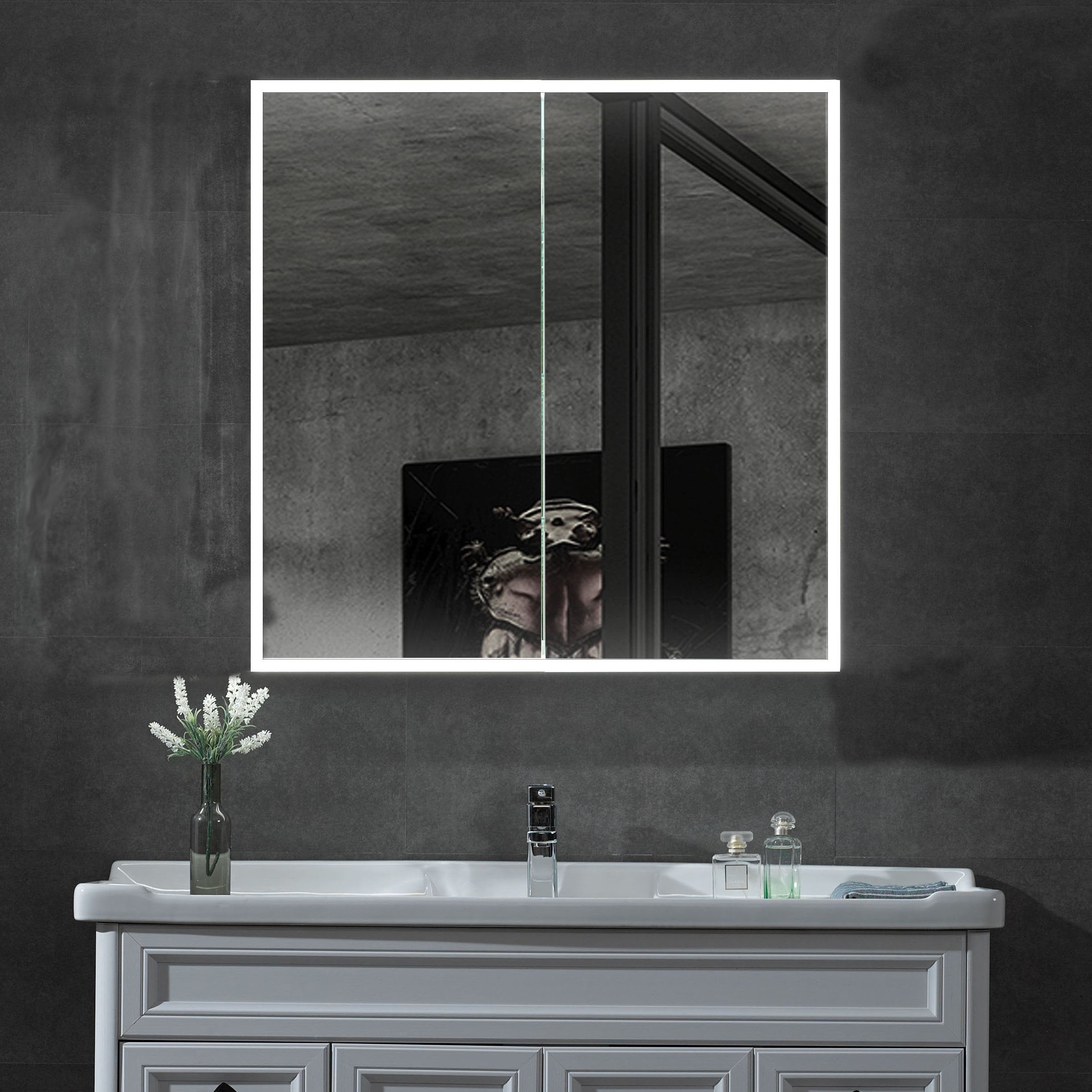 ALFI brand  ABMC3630 36" x 30" Double Door LED Light Medicine Cabinet