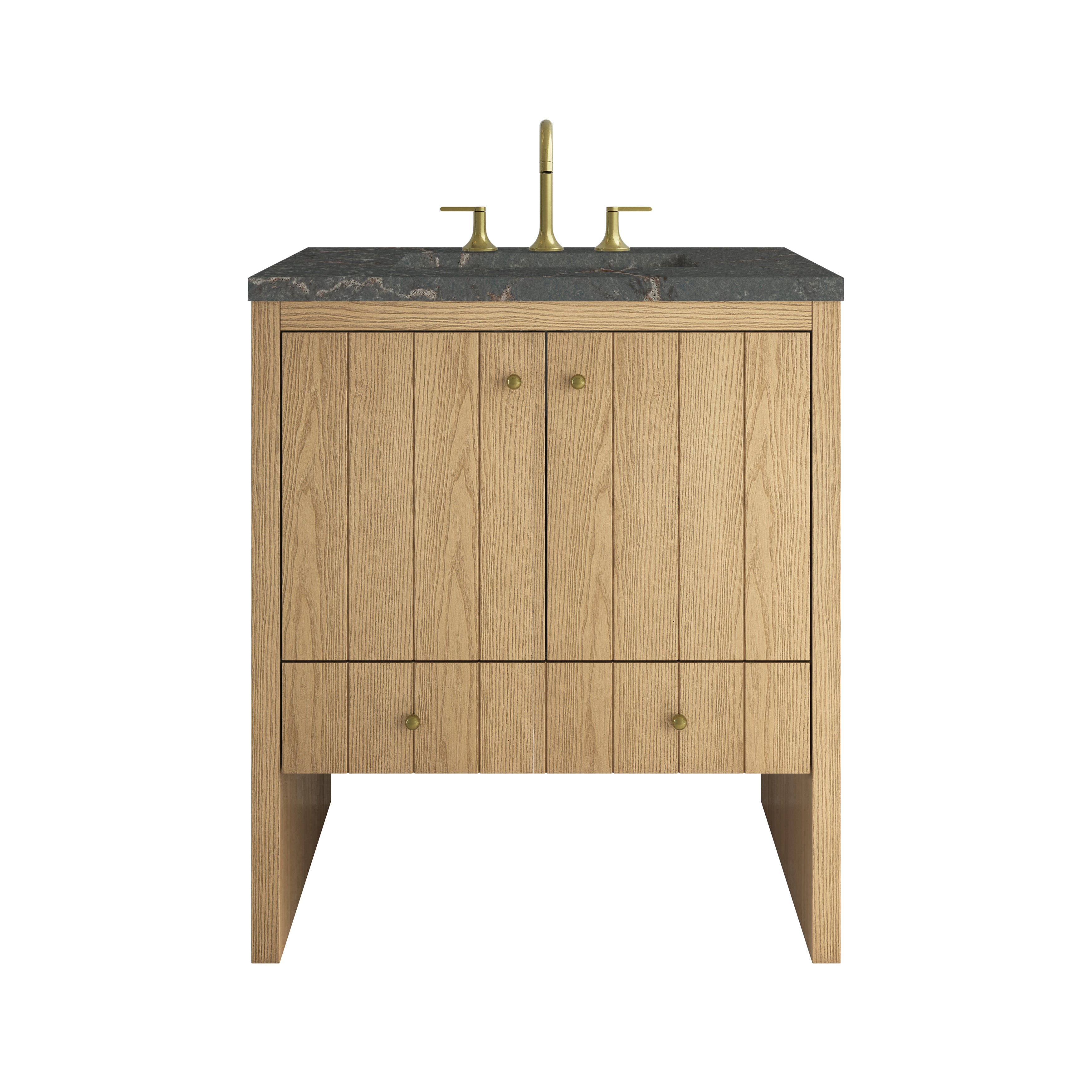 James Martin Hudson 30" Single Vanity in Light Natural Oak with 3cm Countertop