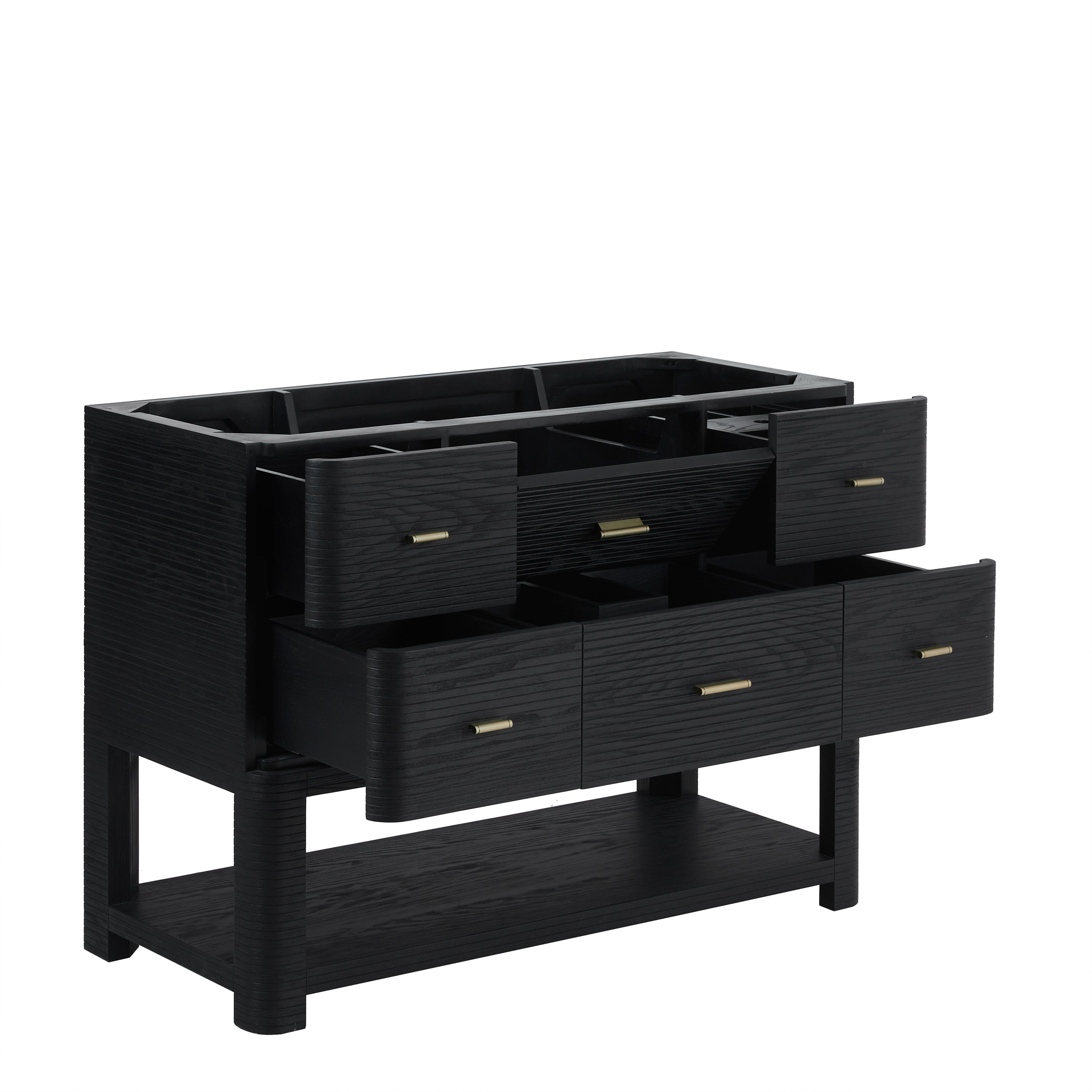 James Martin Lucian 48" Single Vanity in Carbon Oak with 3cm Countertop