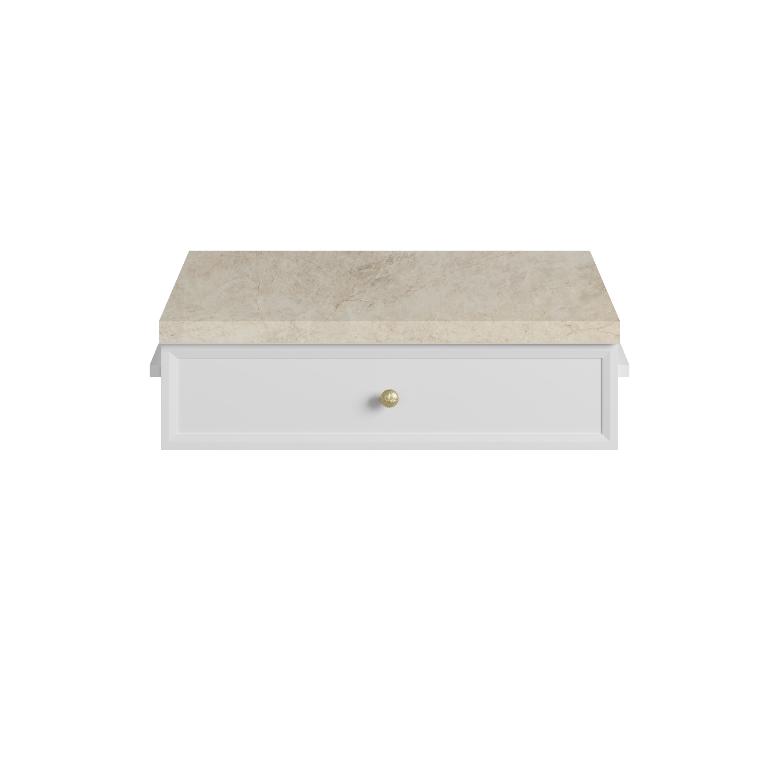 James Martin Bellshire 24" Drawer Unit in Bright White with 3cm Countertop