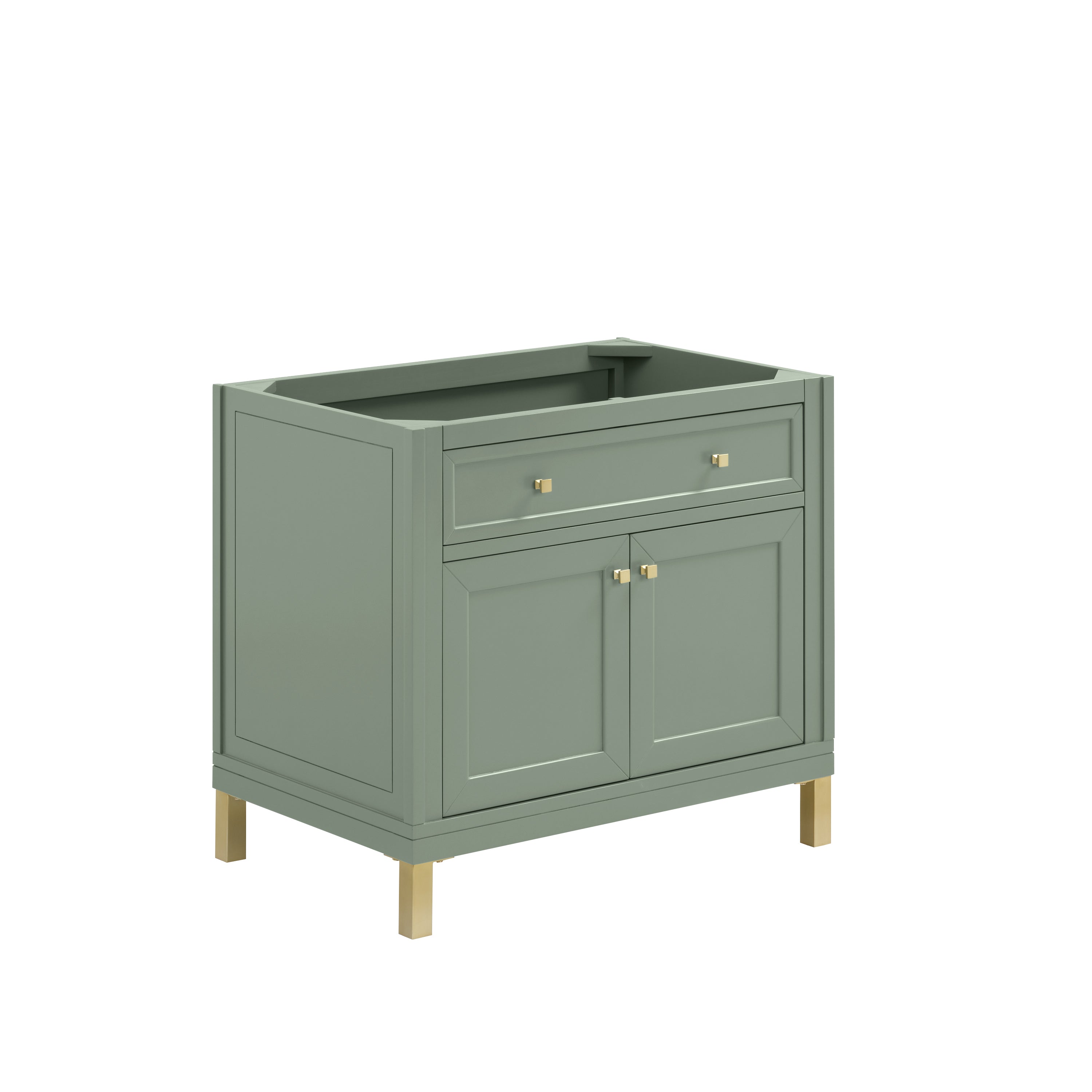 James Martin Chicago 36" Single Vanity in Smokey Celadon with 3cm Countertop