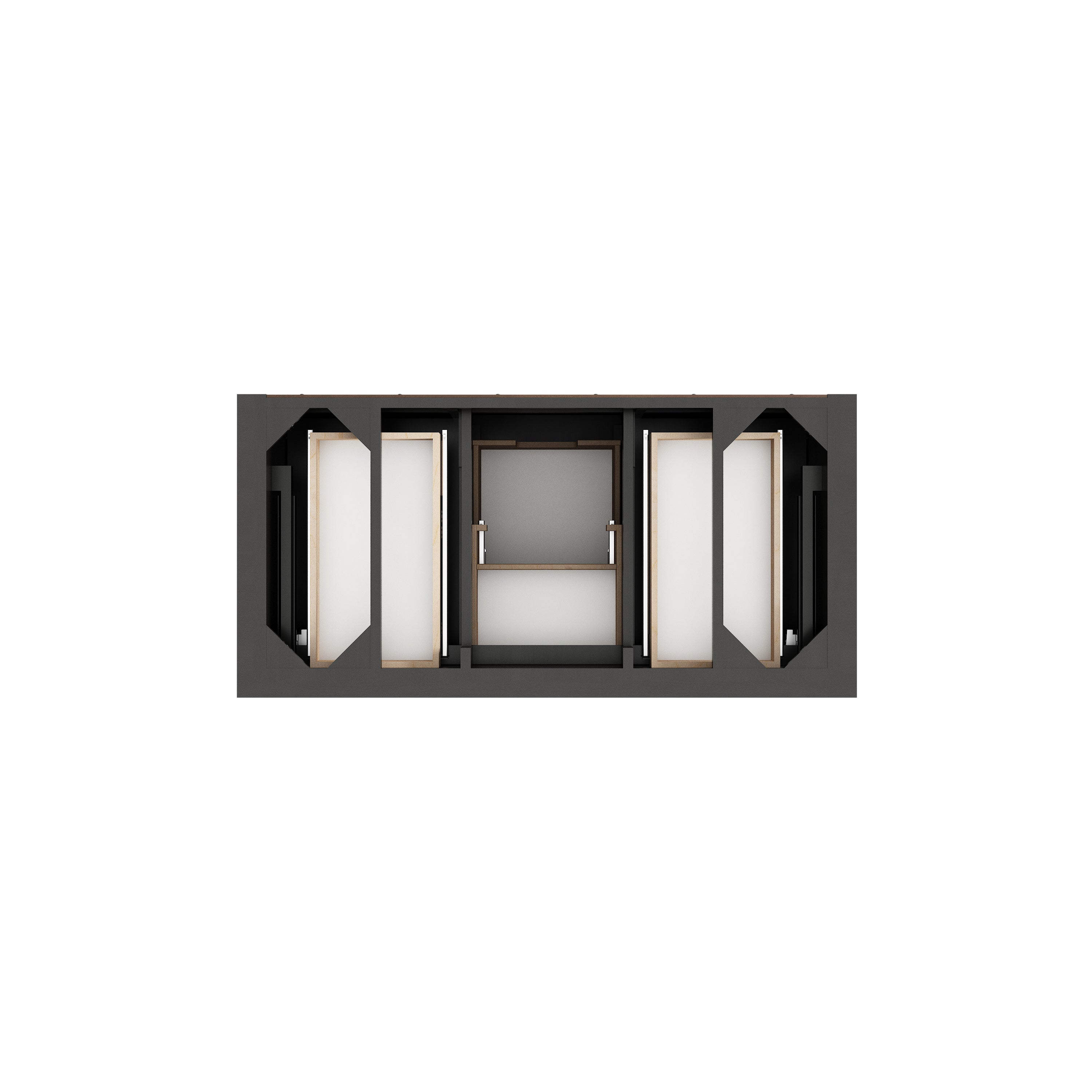 James Martin Brookfield 48" Single Vanity in Black Onyx with 3cm Countertop