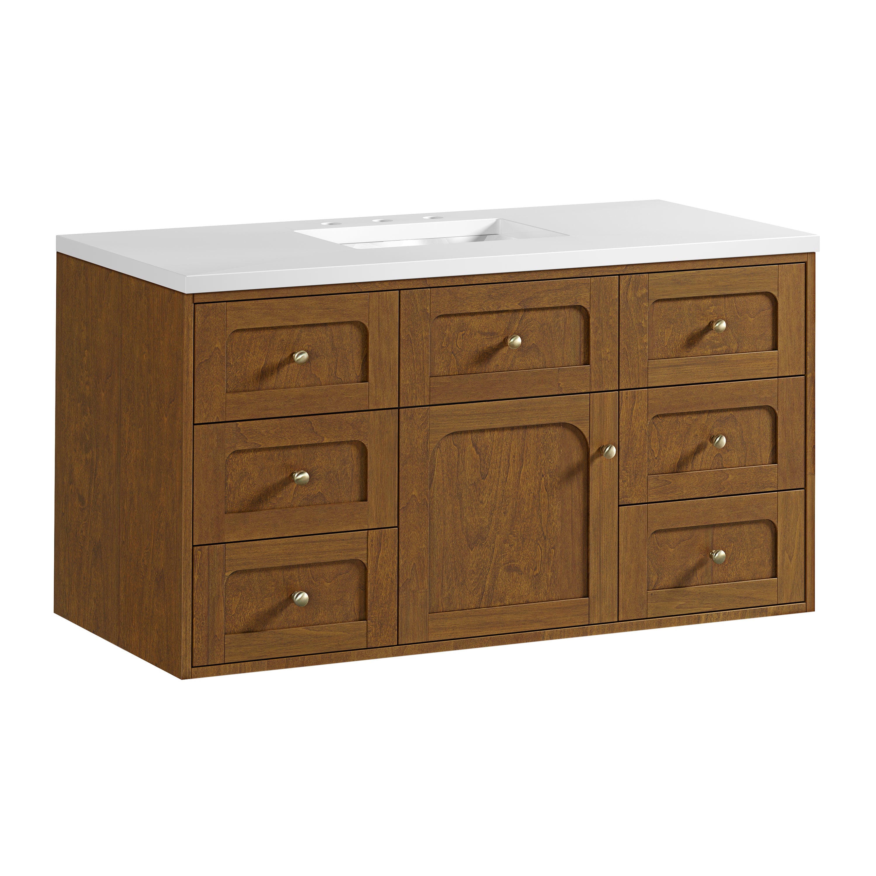 James Martin Laurent 48" Single Vanity in Honey Oak with 3cm Countertop