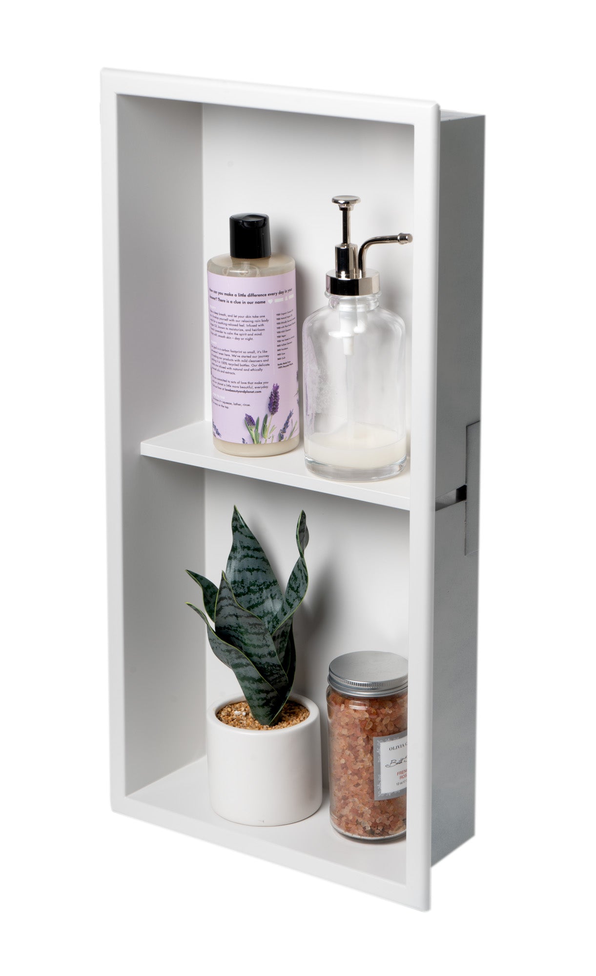 ALFI brand ABNC1224 12 x 24  Vertical Double Shelf Bath Shower Niche