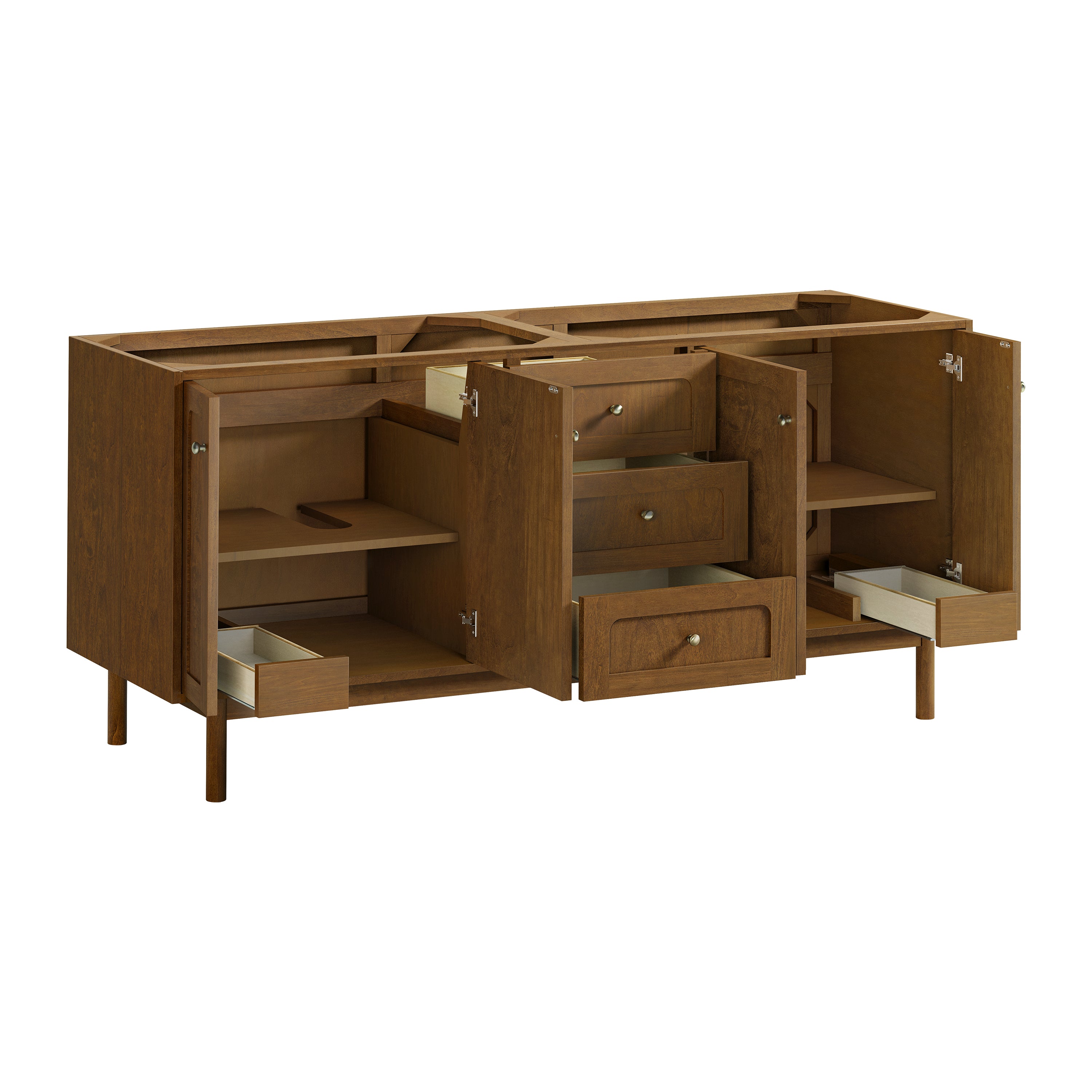 James Martin Laurent 72" Double Vanity in Honey Oak with 3cm Countertop and FreePower Wireless Charger