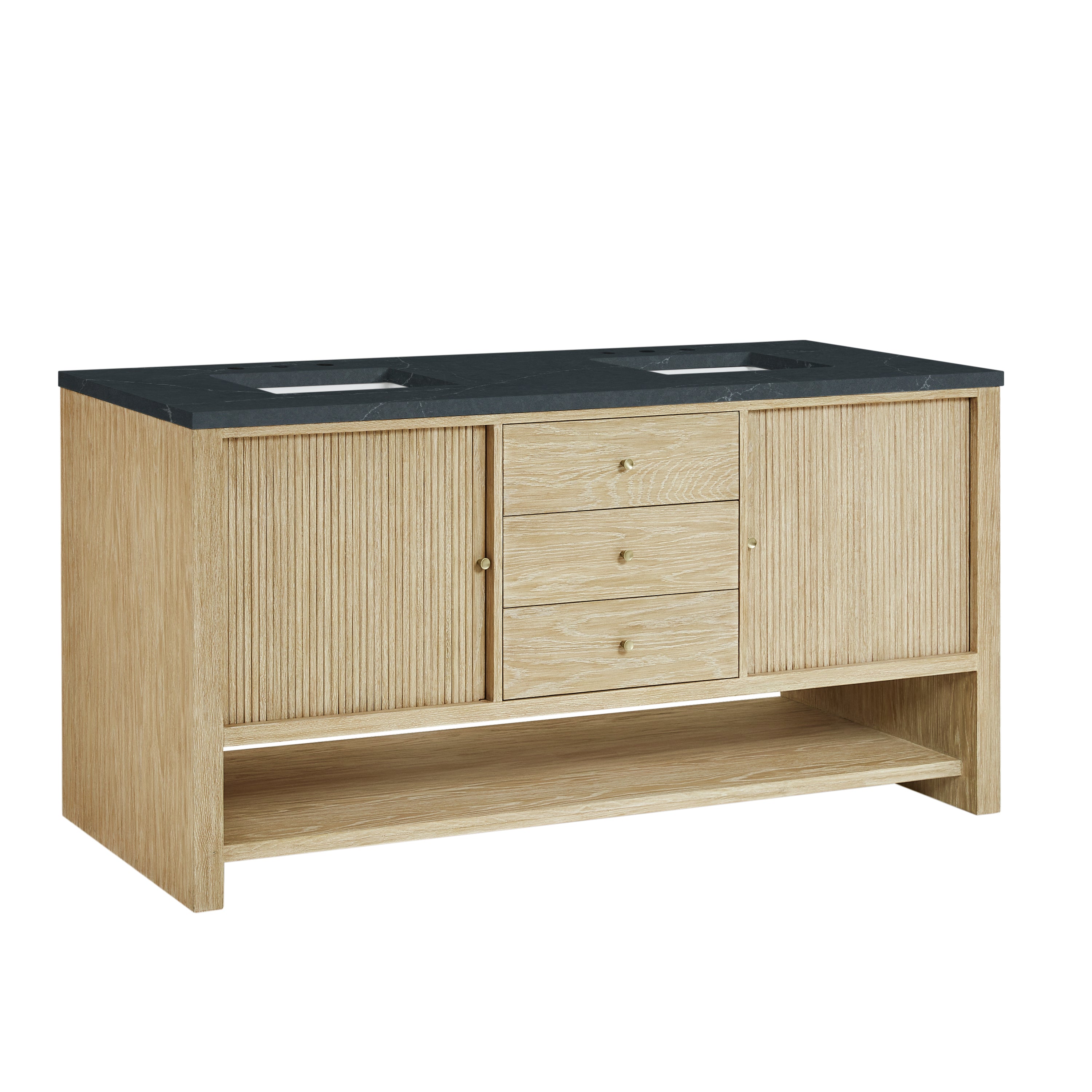 James Martin Marigot 72" Double Vanity in Sunwashed Oak with 3cm Countertop