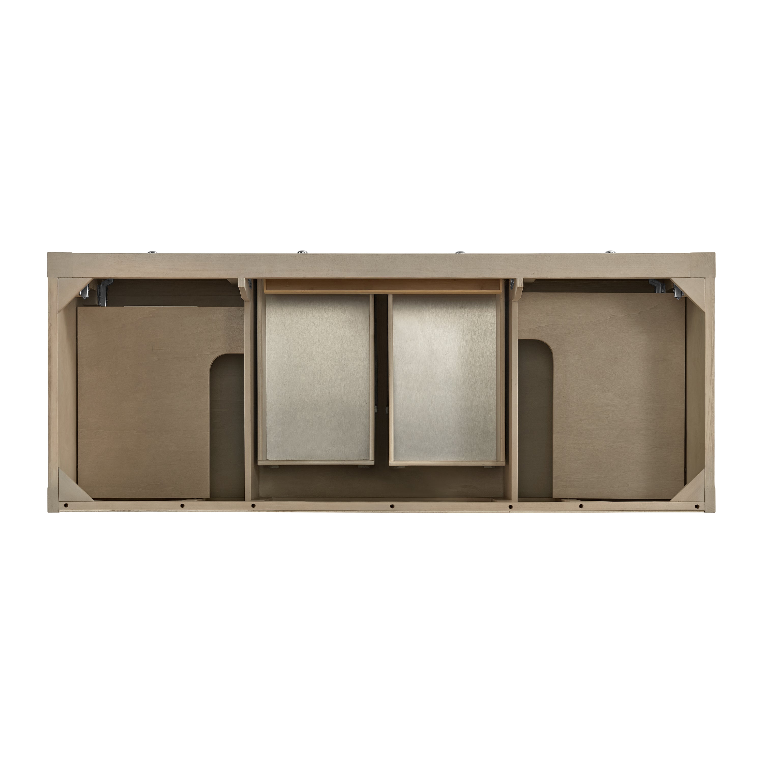 James Martin Breckenridge 60" Double Vanity in Whitewashed Oak with 3cm Countertop and FreePower Wireless Charger