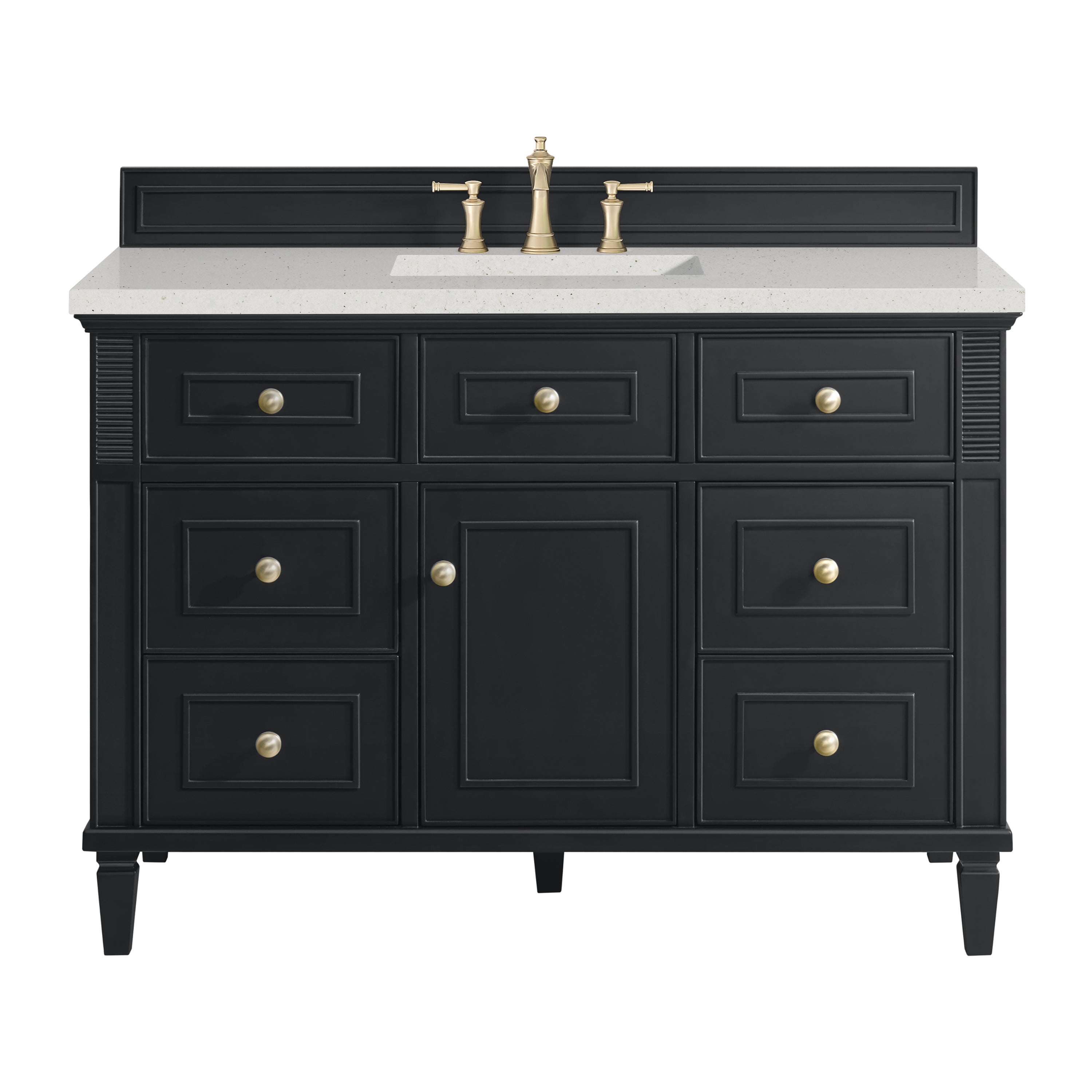 James Martin Lorelai 48" Single Vanity in Black Onyx with 3cm Countertop