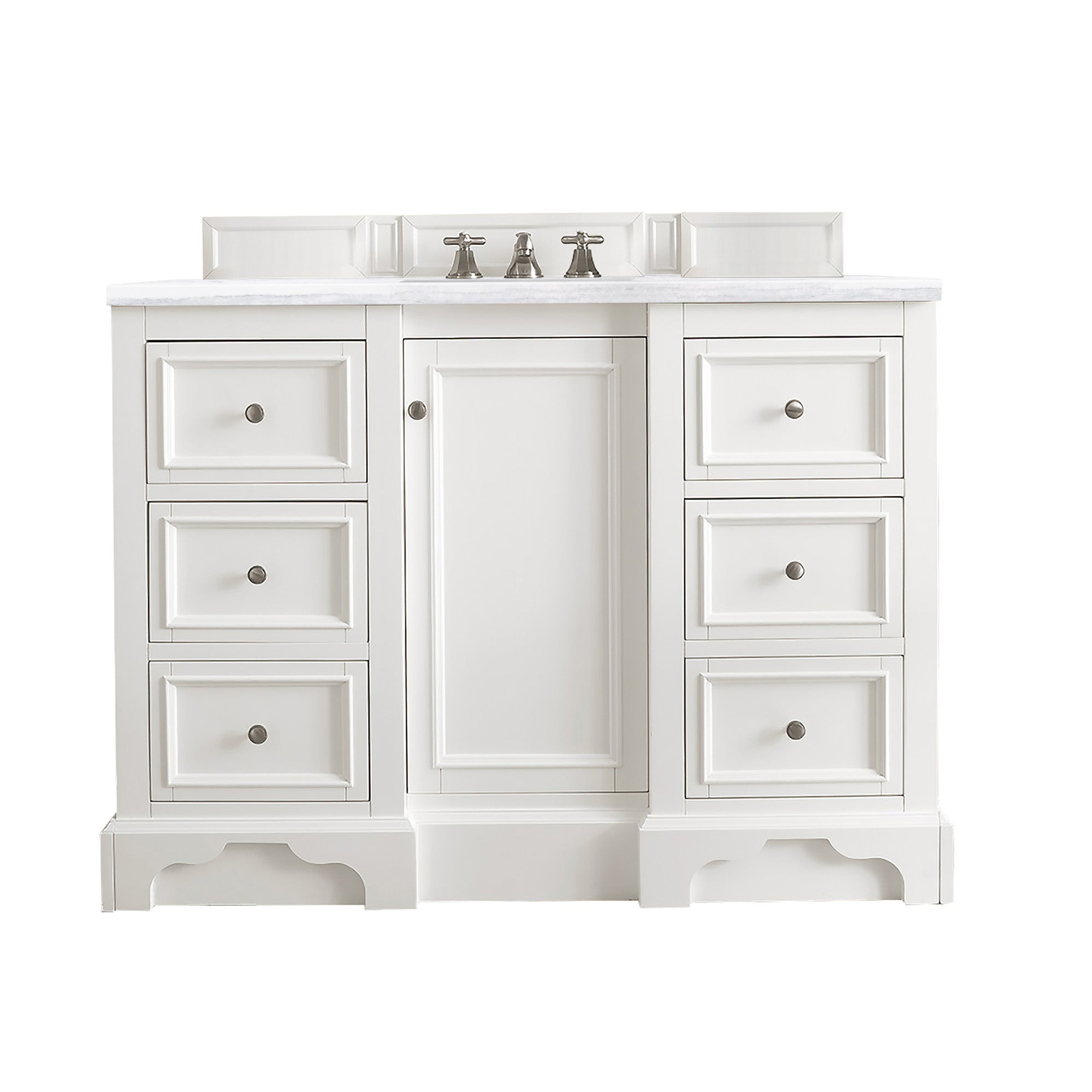 James Martin De Soto 48" Single Vanity in Bright White with 3cm Countertop