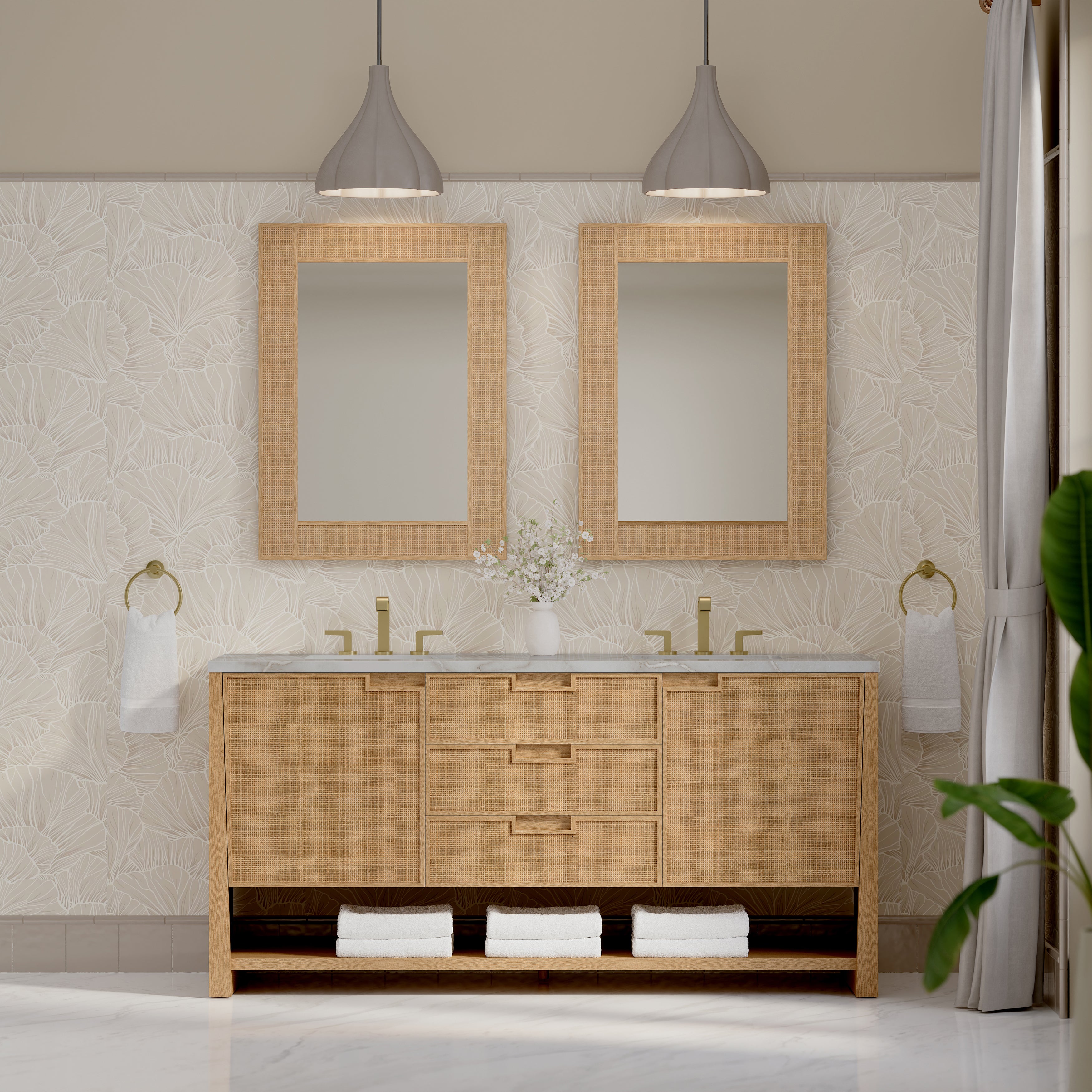 James Martin Solene 72" Double Vanity in Seaside Oak with 3cm Countertop