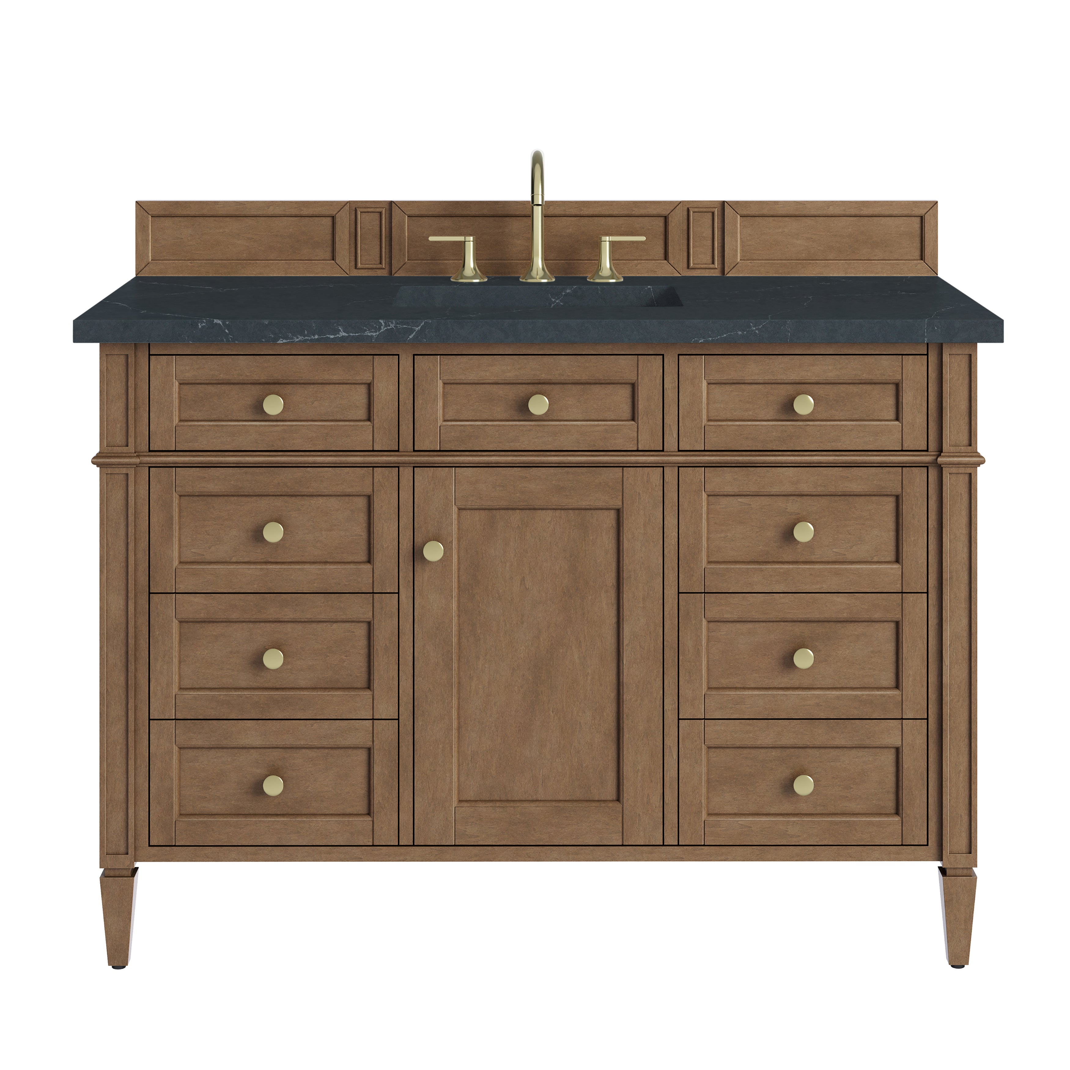James Martin Brittany 48" Single Vanity in Pecan with 3cm Countertop