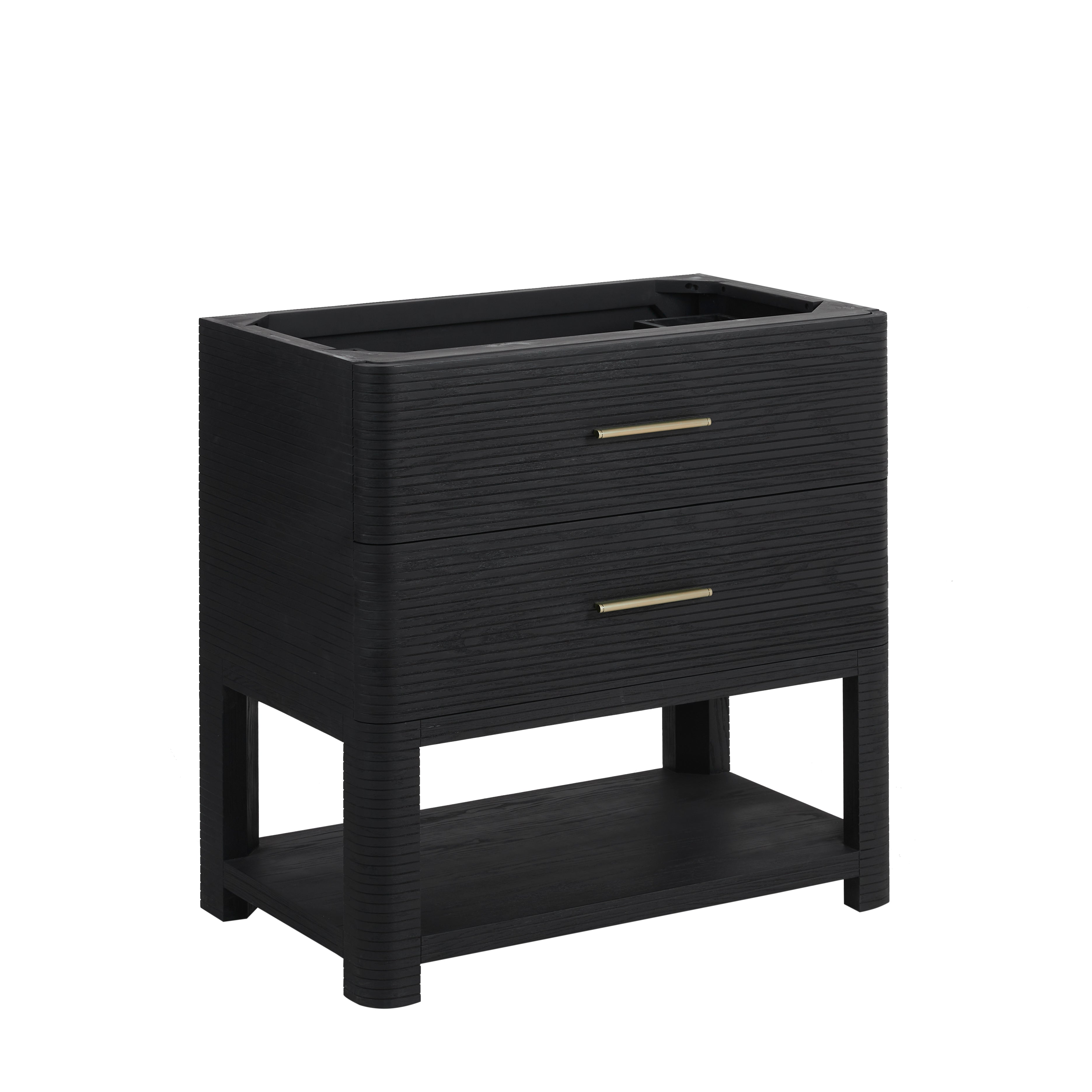 James Martin Lucian 36" Single Vanity in Carbon Oak with 3cm Countertop