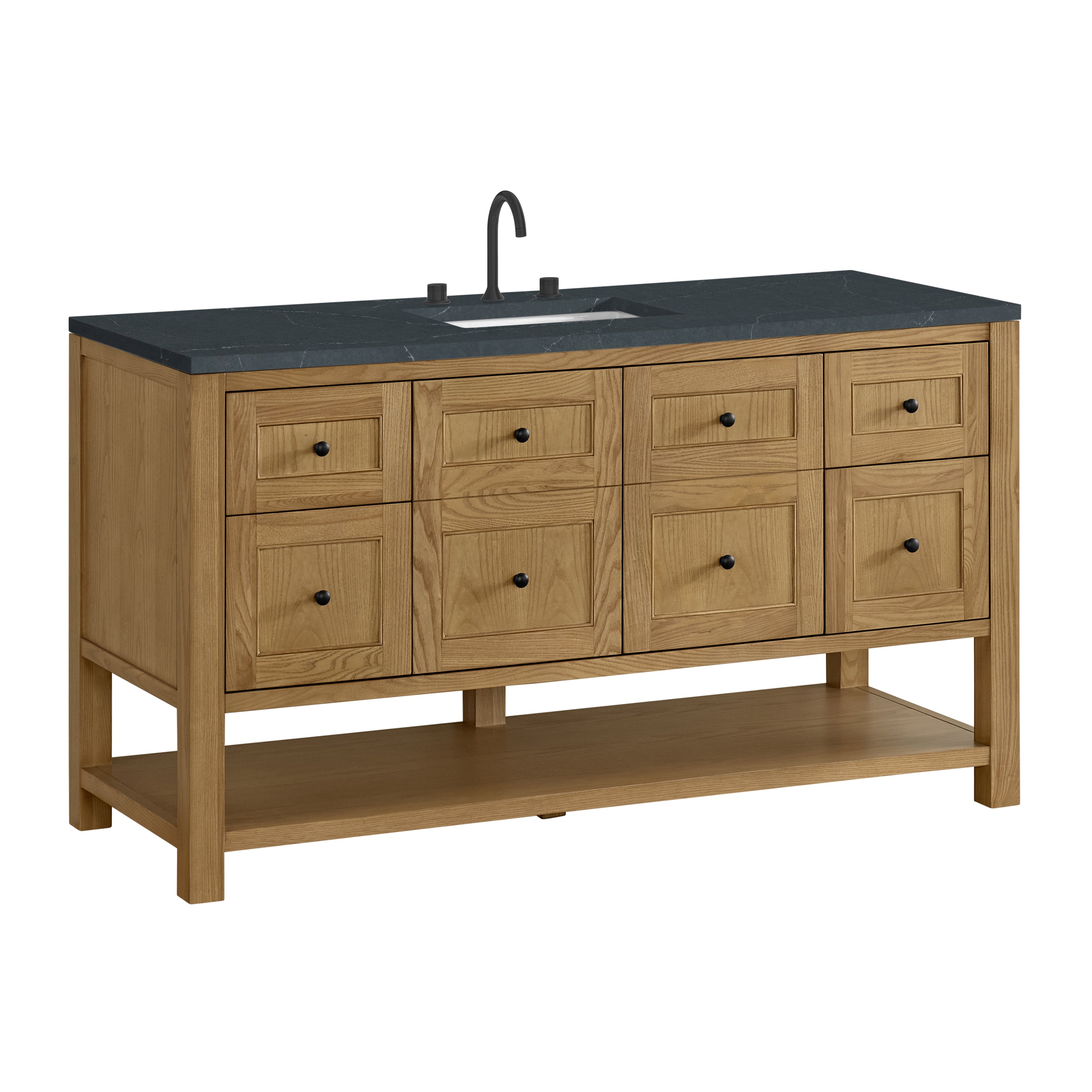 James Martin Breckenridge 60" Single Vanity in Light Natural Oak with 3cm Countertop