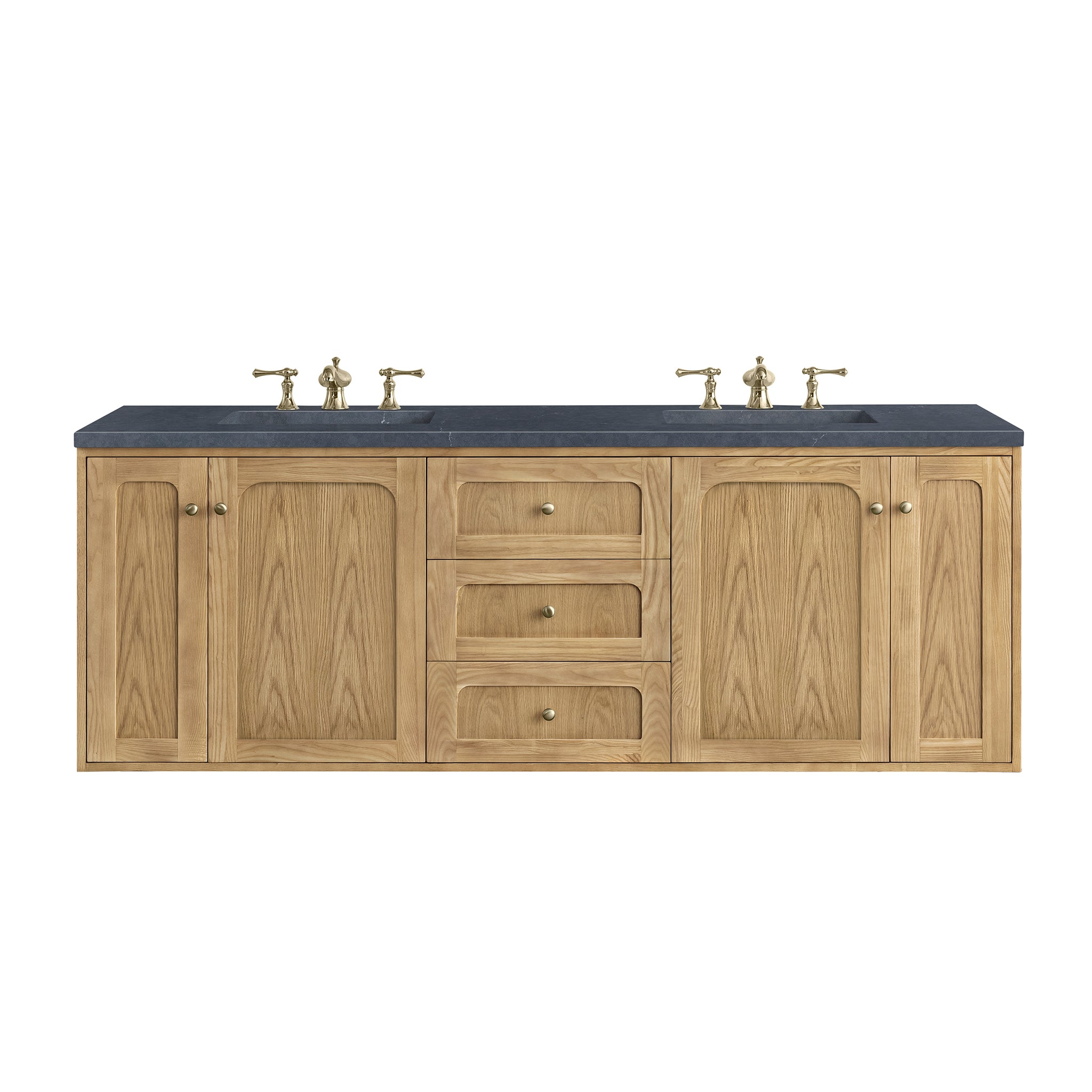James Martin Laurent 72" Double Vanity in Light Natural Oak with 3cm Countertop