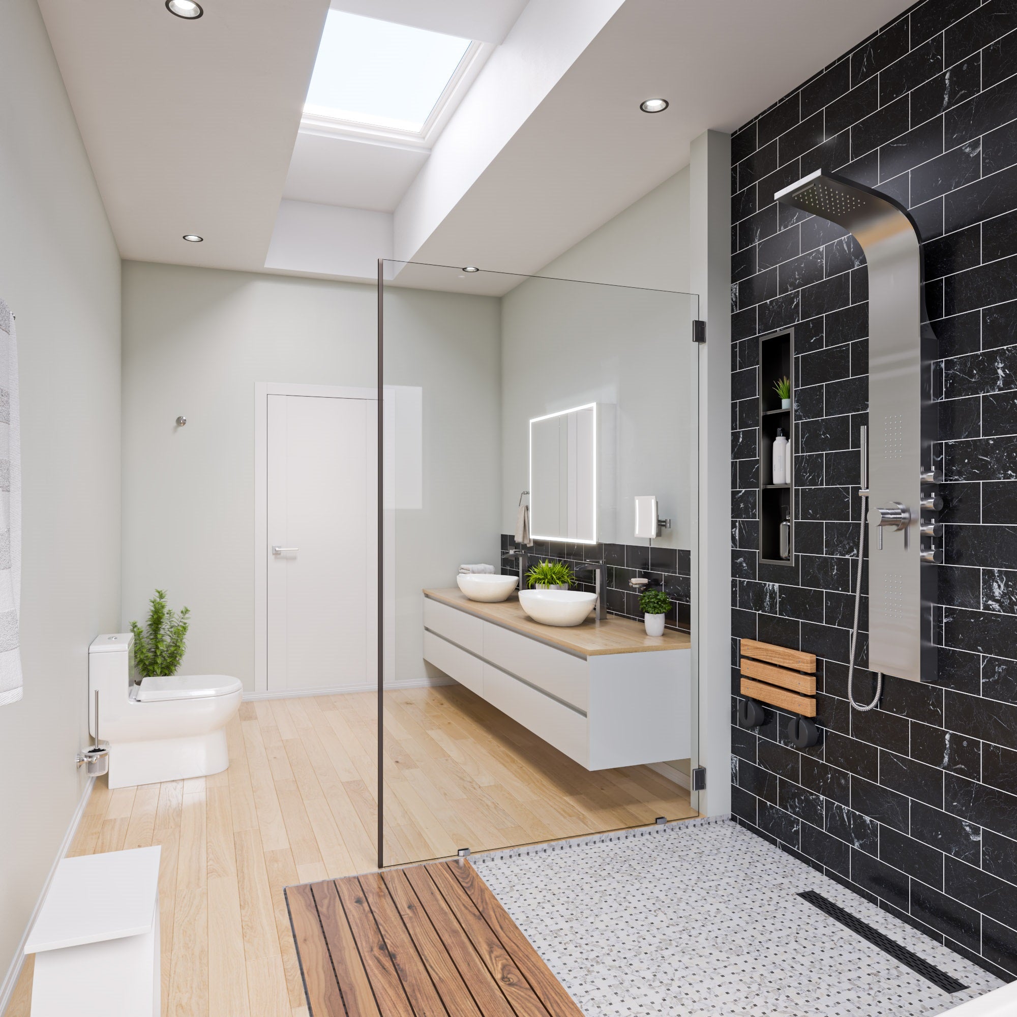 ALFI brand  ABSP30 Stainless Steel Shower Panel with 2 Body Sprays