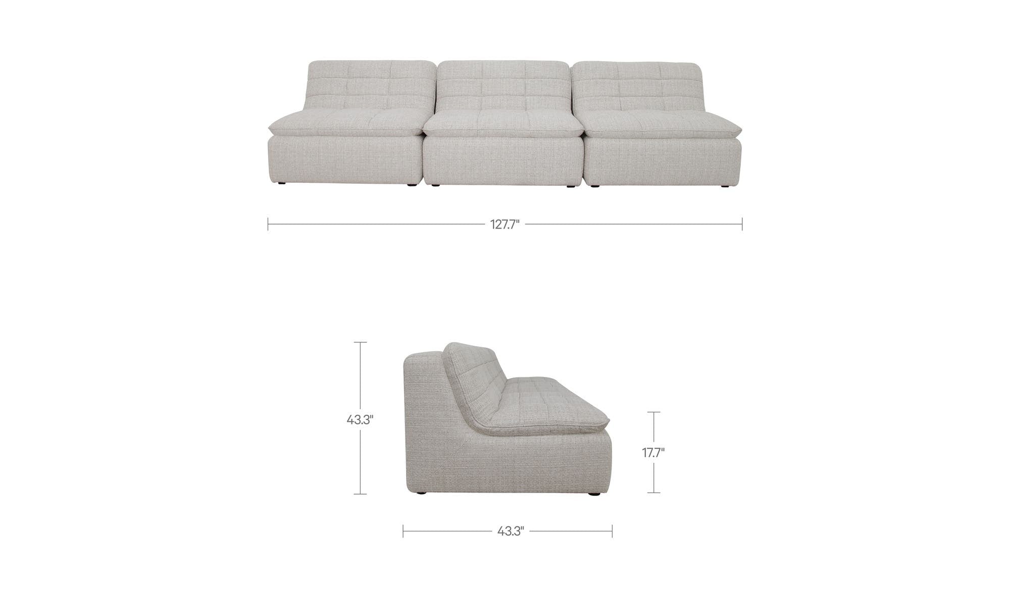 Moes Lino Armless Modular Sofa XQ-1028