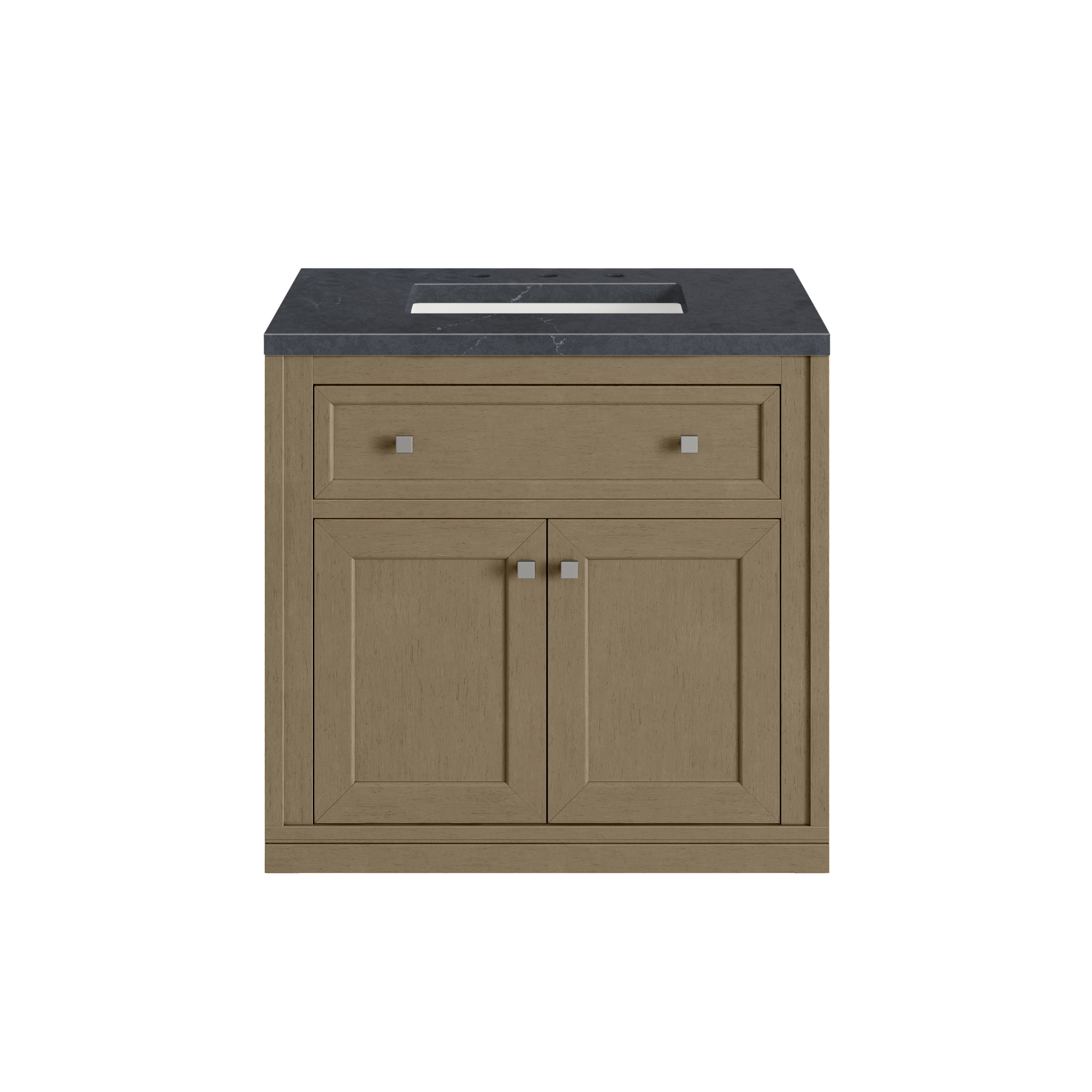 James Martin Chicago 30" Single Vanity in Walnut Whisper with 3cm Countertop