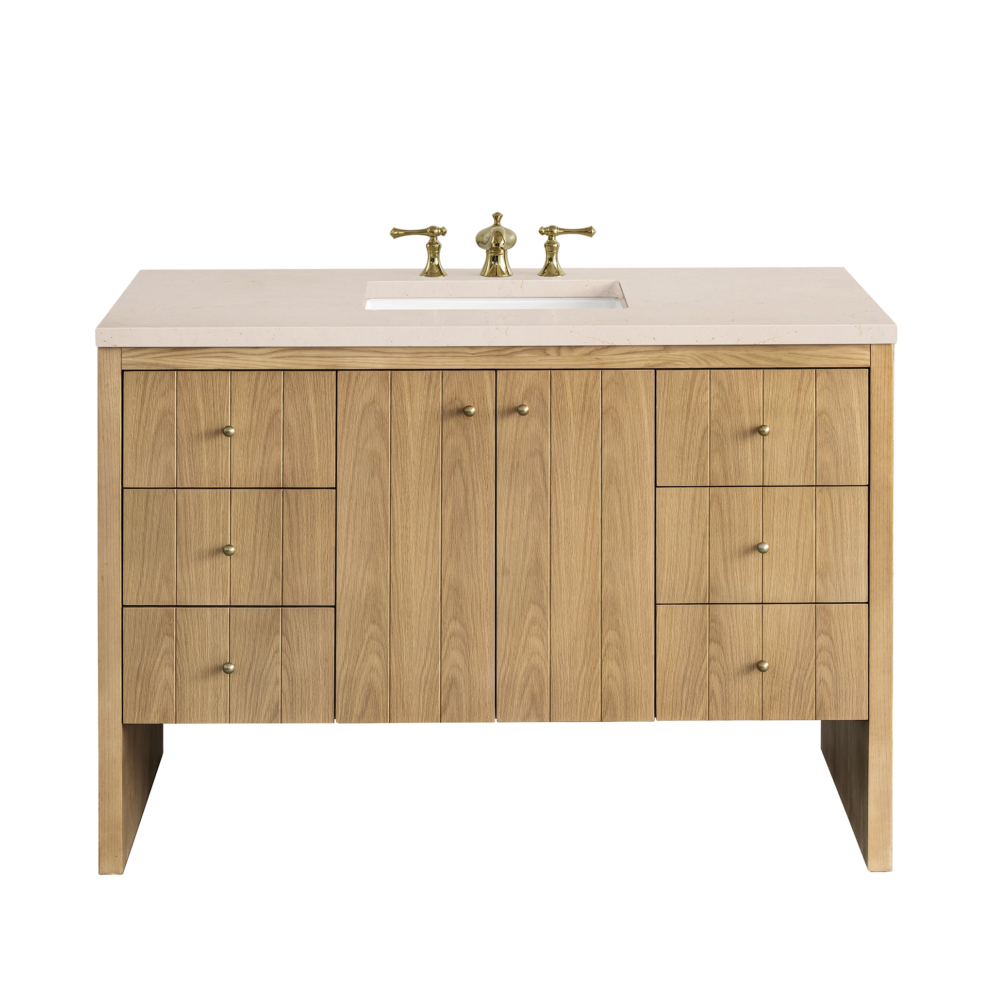 James Martin Hudson 48" Single Vanity in Light Natural Oak with 3cm Countertop
