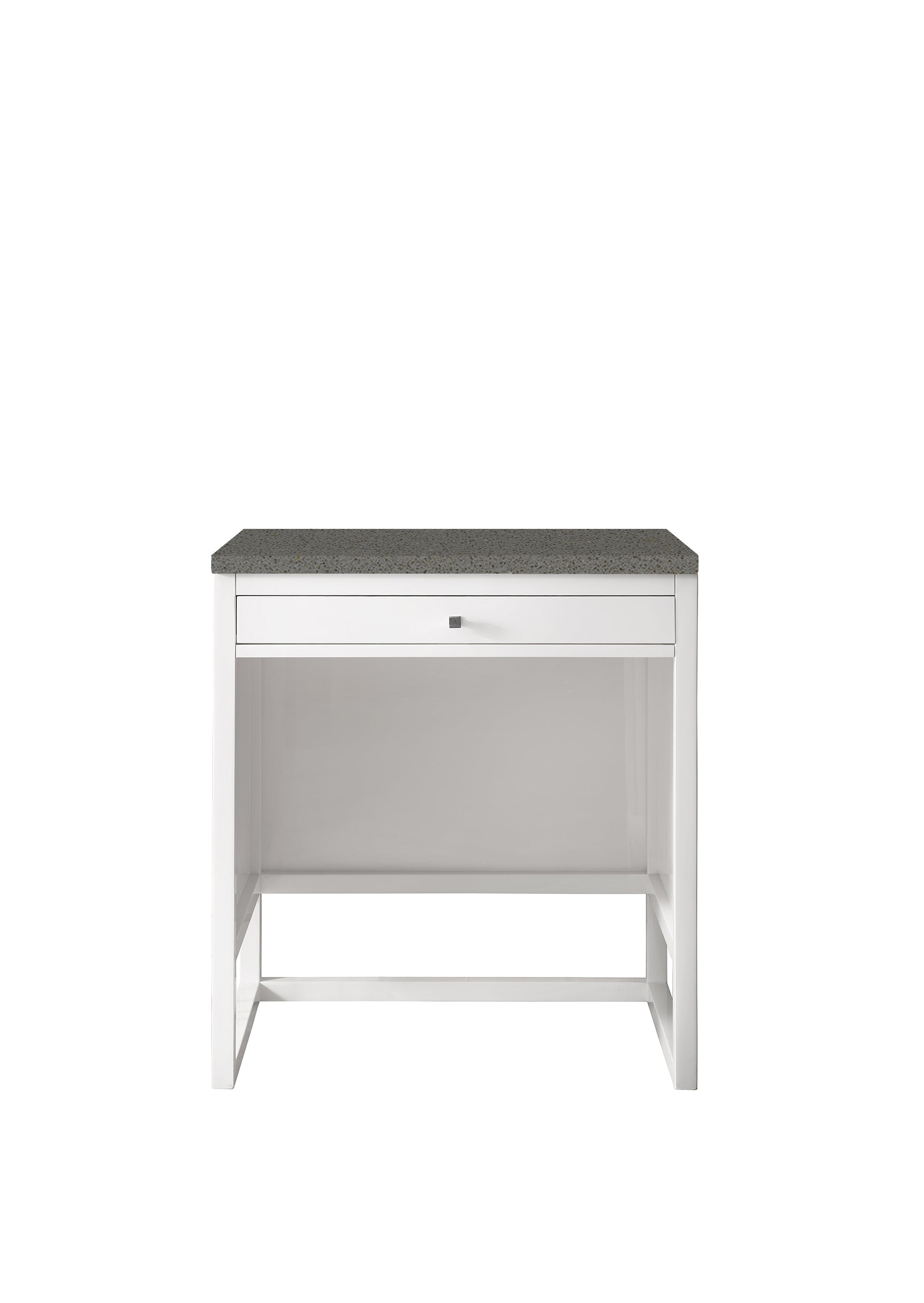 James Martin Athens 30" Countertop Unit in Glossy White with 3cm Countertop