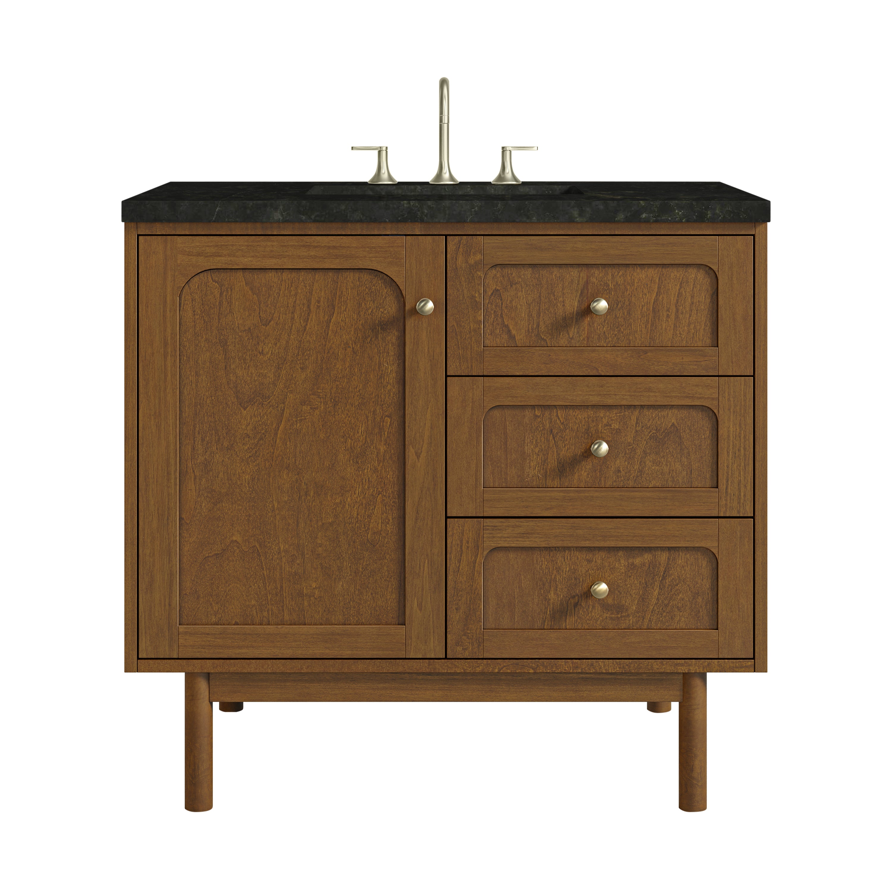 James Martin Laurent 36" Single Vanity in Honey Oak with 3cm Countertop