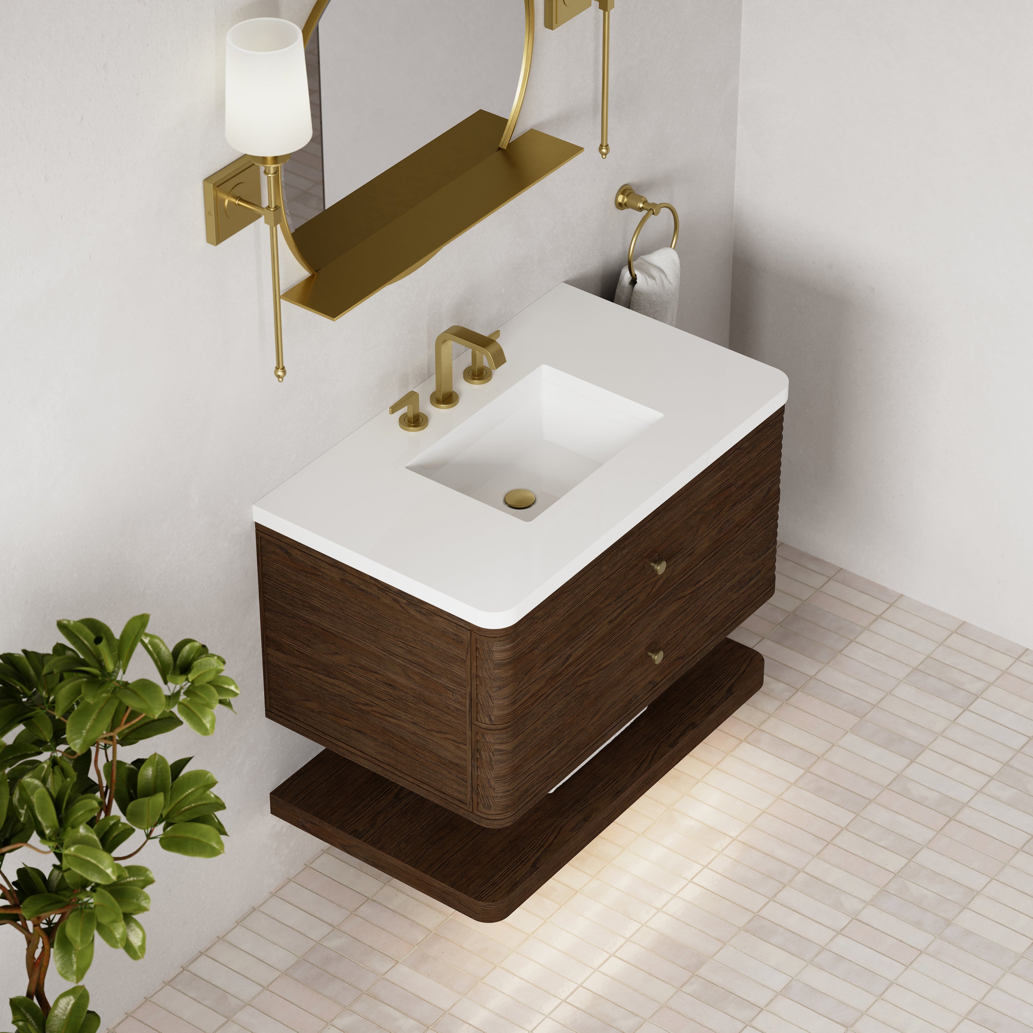 James Martin Allamari 36" Single Vanity in Sable with 3cm Countertop