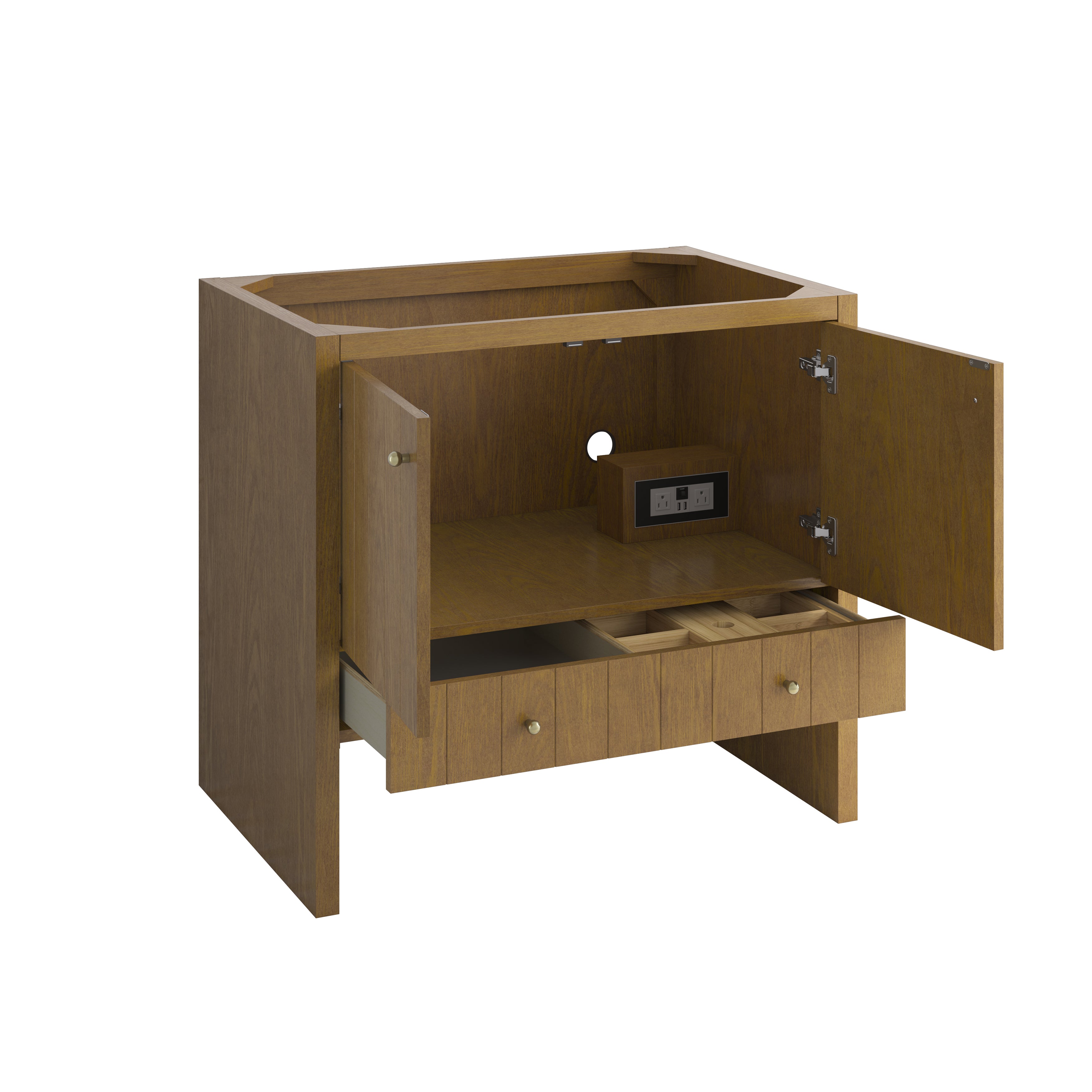 James Martin Hudson 36" Single Vanity in Honey Oak with 3cm Countertop