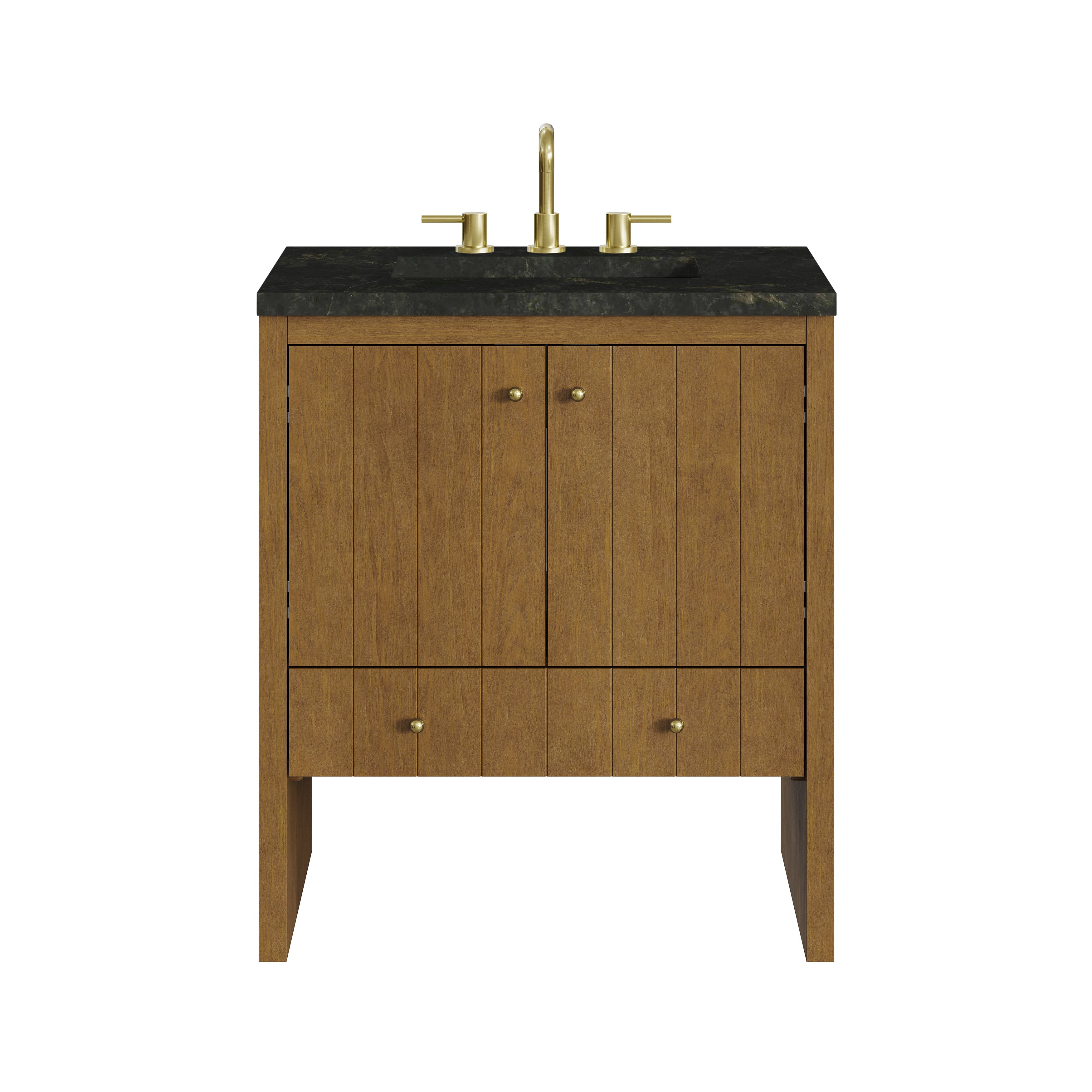 James Martin Hudson 30" Single Vanity in Honey Oak with 3cm Countertop