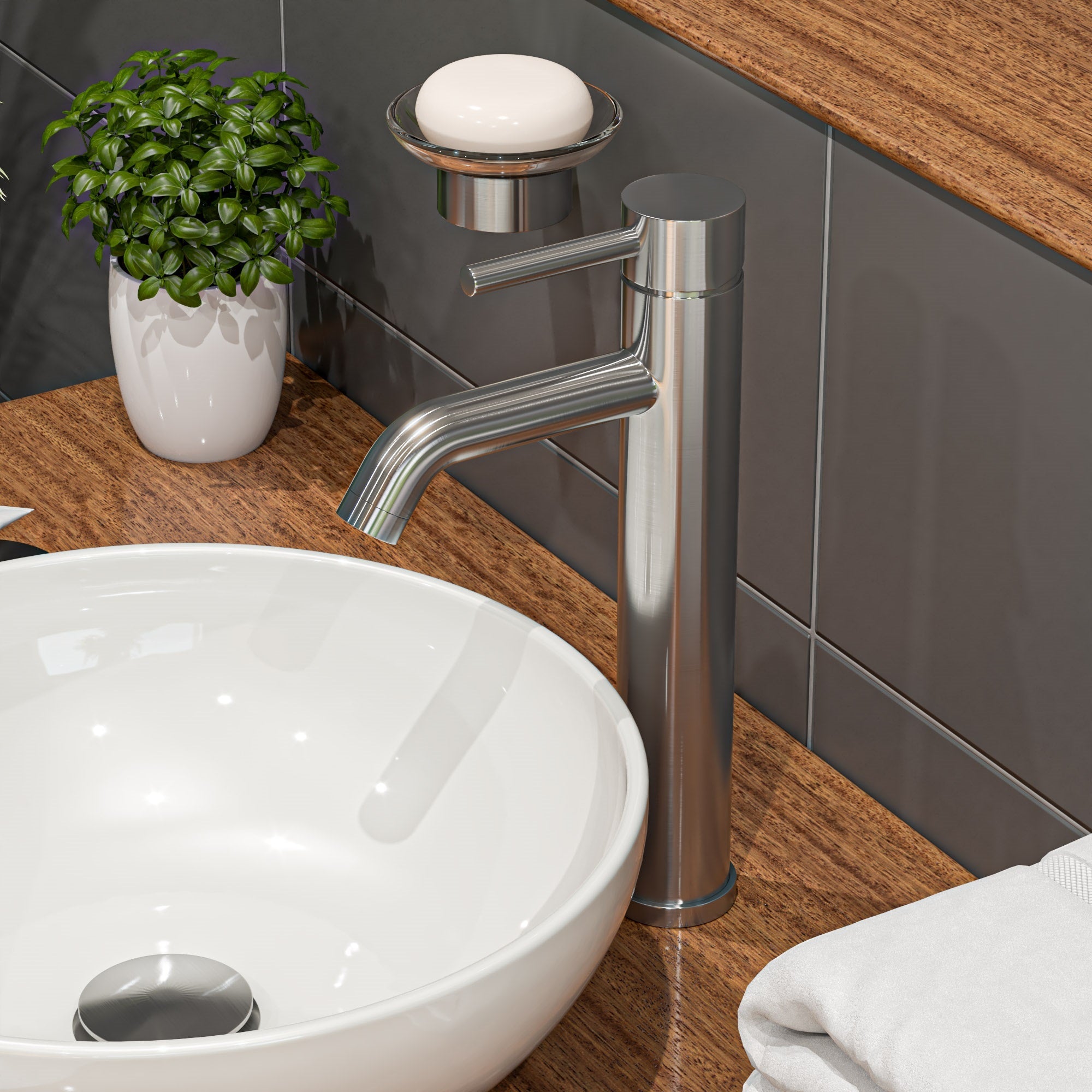 ALFI brand Tall Single-Hole Vessel Bathroom Faucet