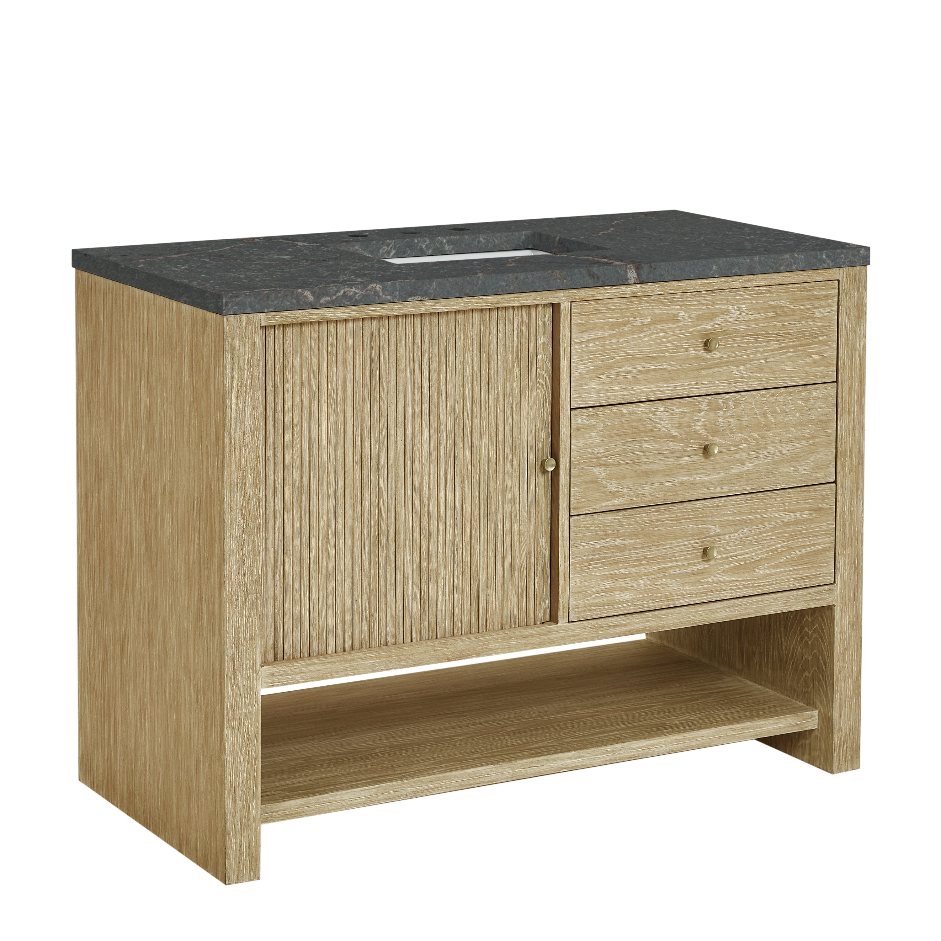 James Martin Marigot 48" Single Vanity in Sunwashed Oak with 3cm Countertop and FreePower Wireless Charger