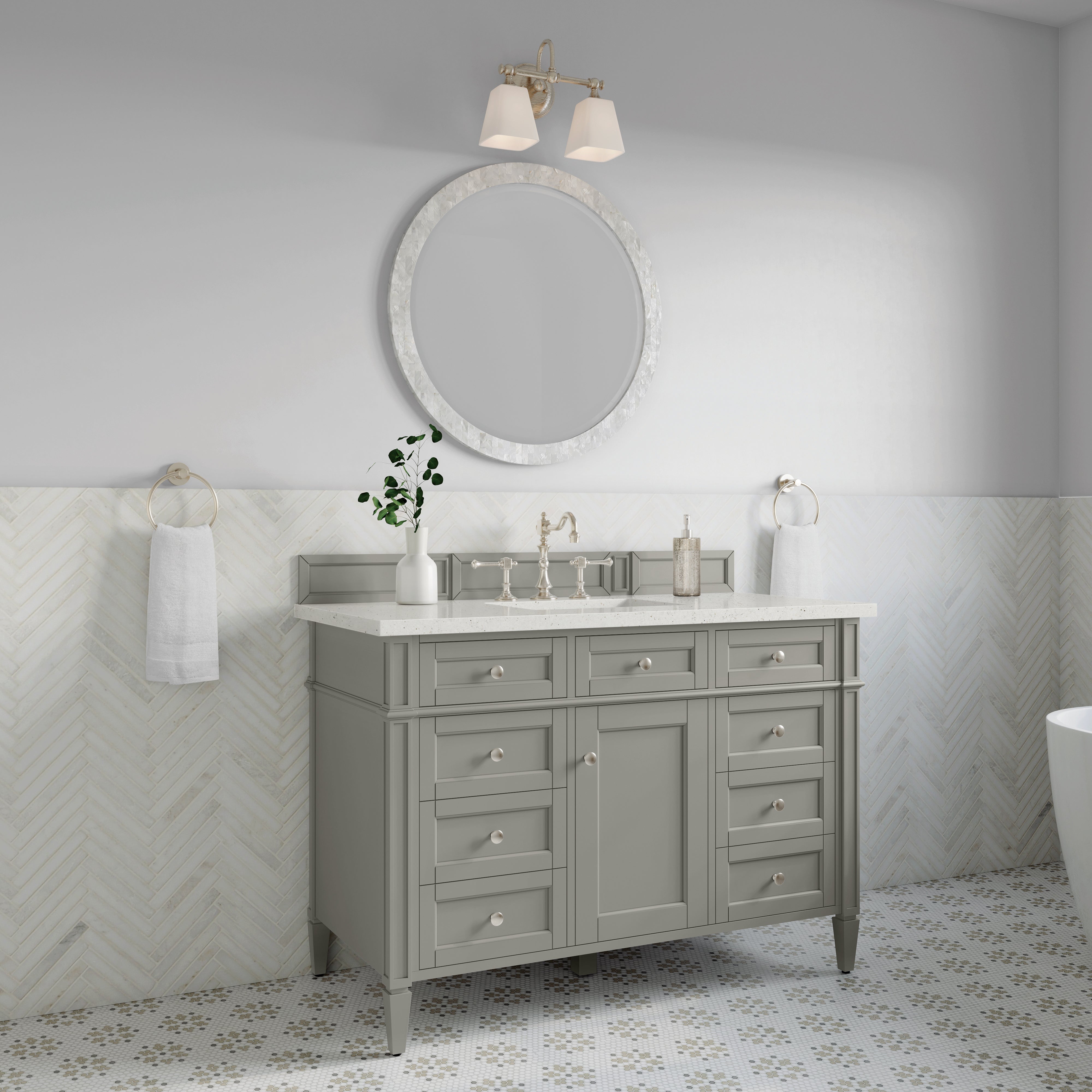 James Martin Brittany 48" Single Vanity in Urban Gray with 3cm Countertop