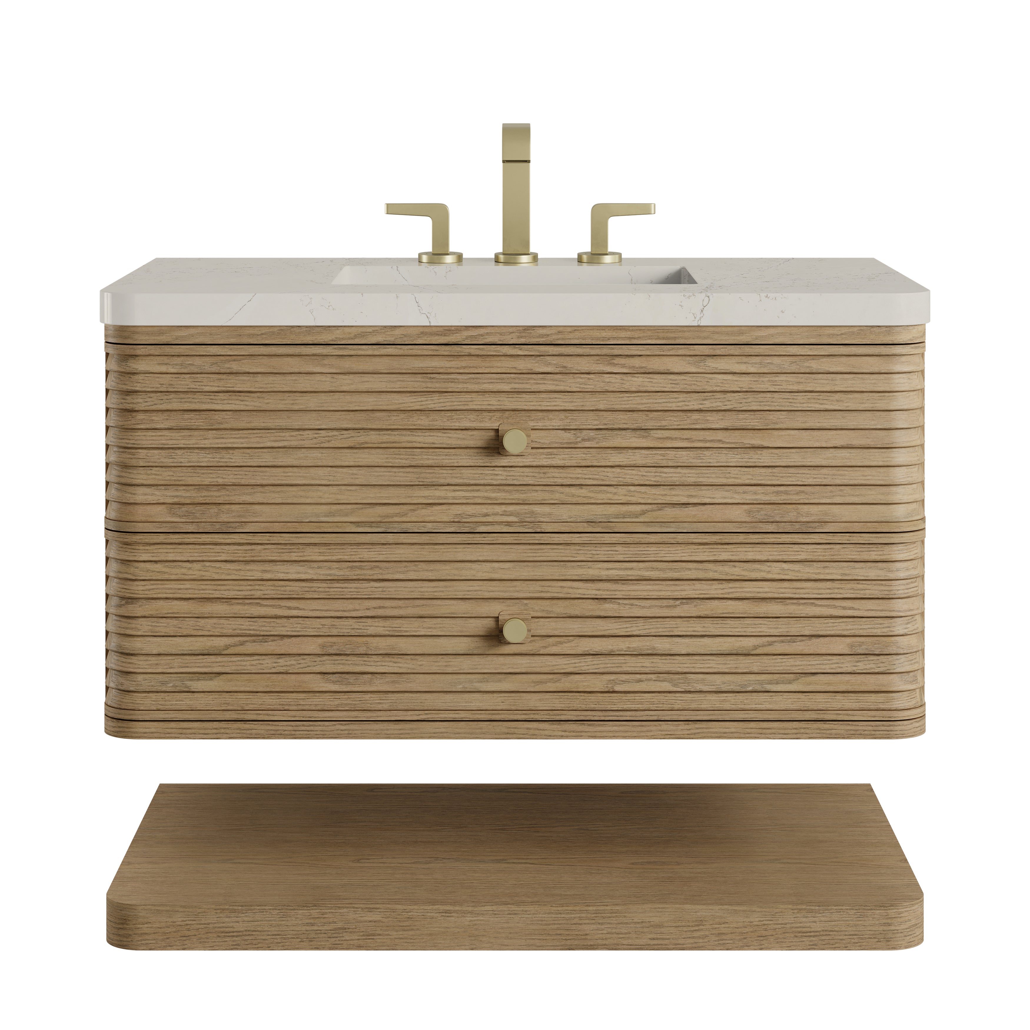 James Martin Allamari 36" Single Vanity in Dune Mist with 3cm Countertop