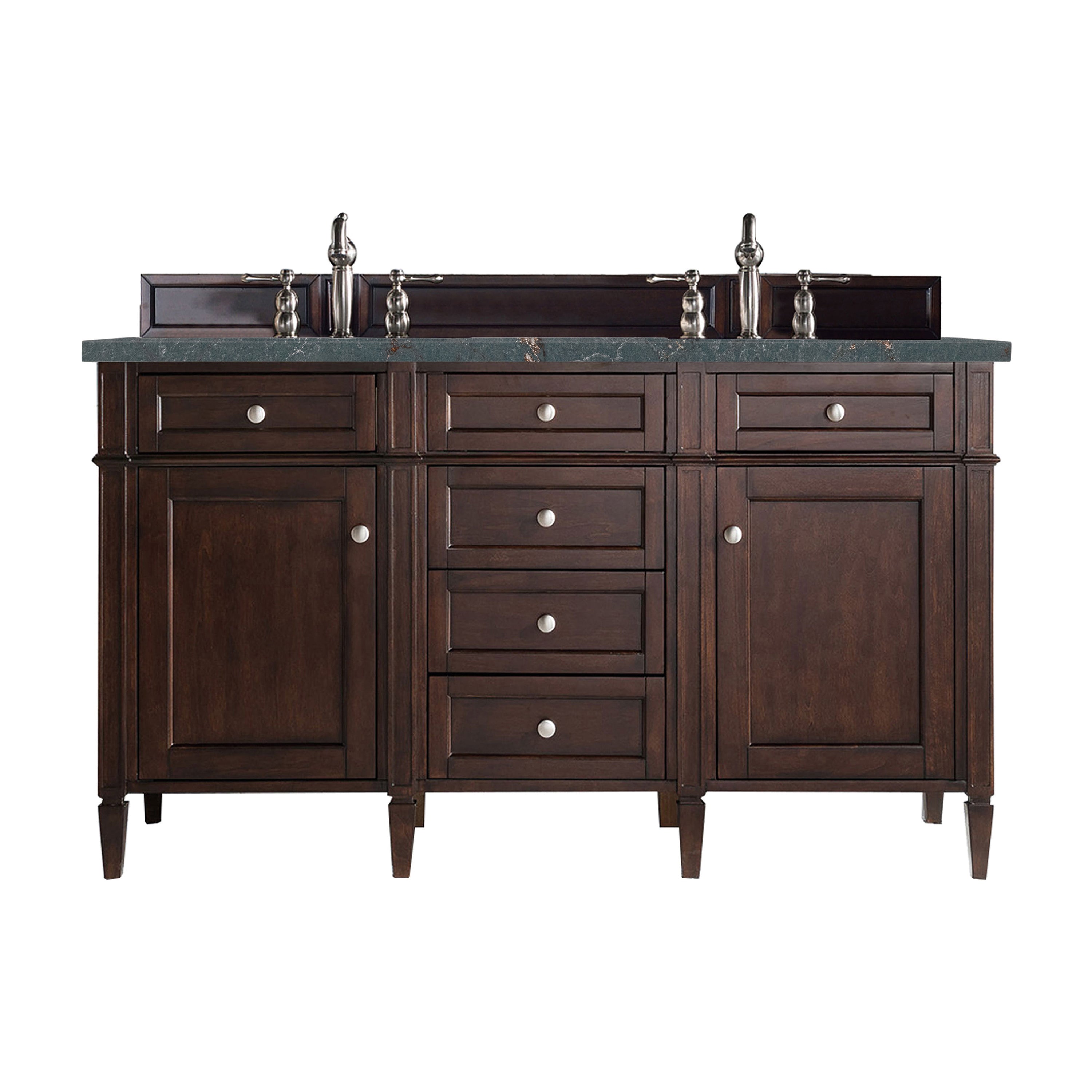 James Martin Brittany 60" Double Vanity in Burnished Mahogany with 3cm Countertop