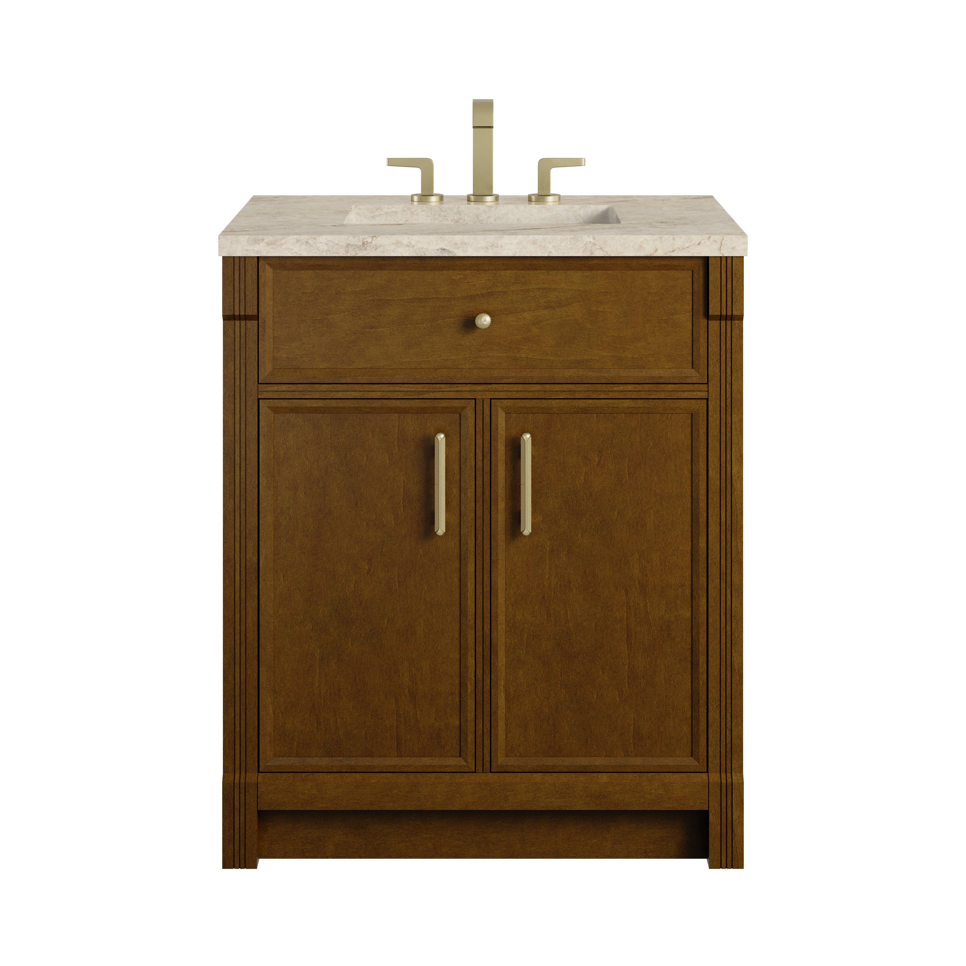 James Martin Bellshire 30" Single Vanity in Honey Oak with 3cm Countertop