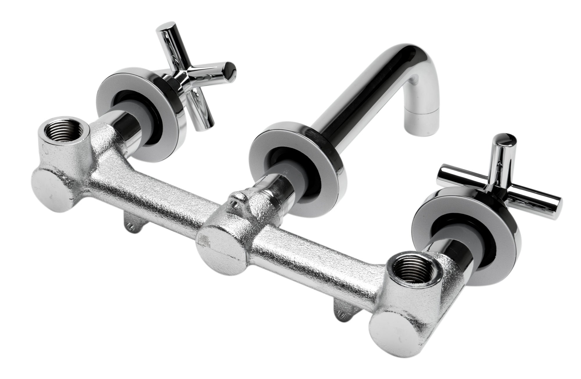 ALFI brand AB1035 8" Widespread Wall-Mounted Cross Handle Faucet
