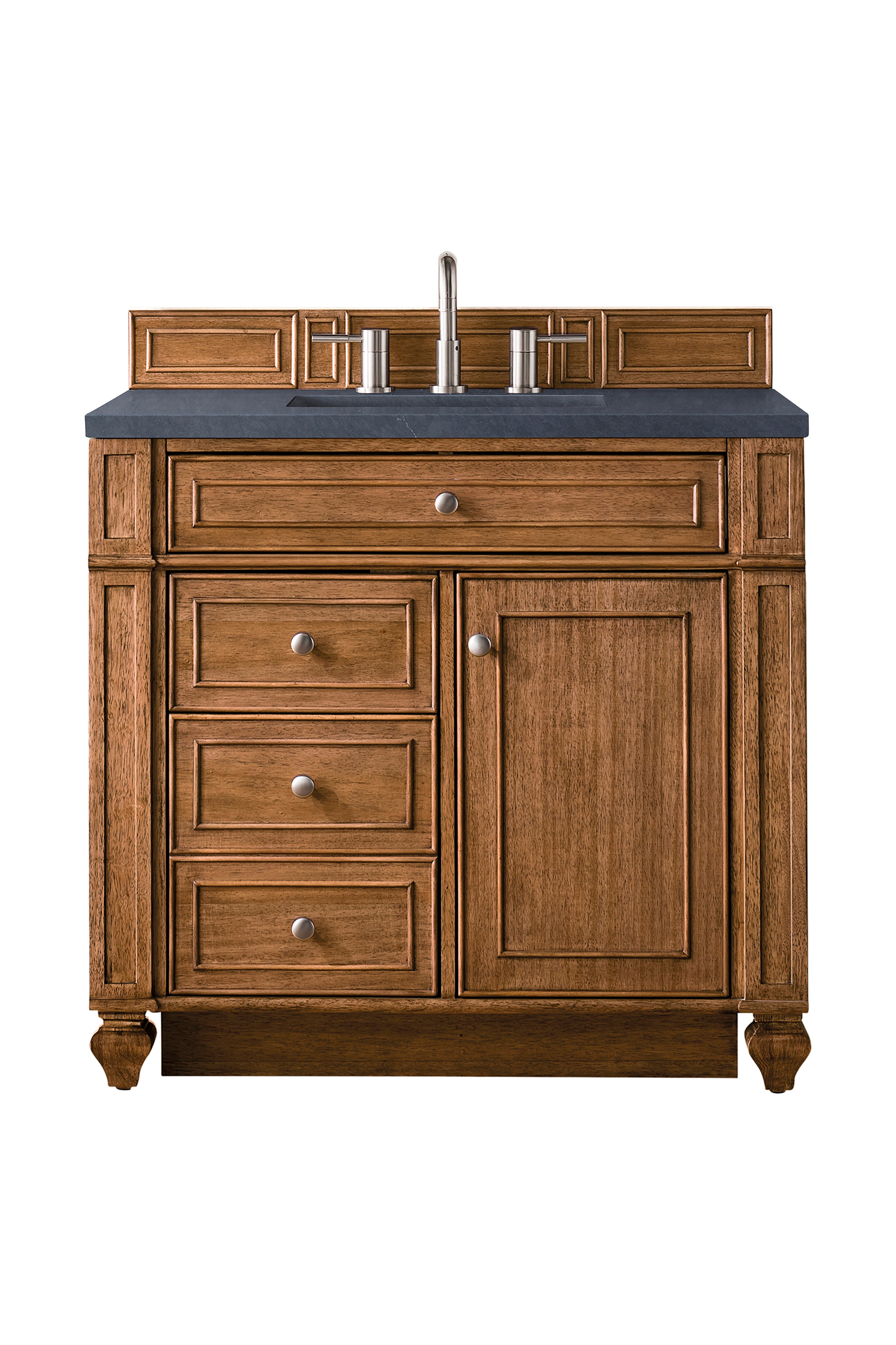 James Martin Bristol 36" Single Vanity in Saddle Brown with 3cm Countertop