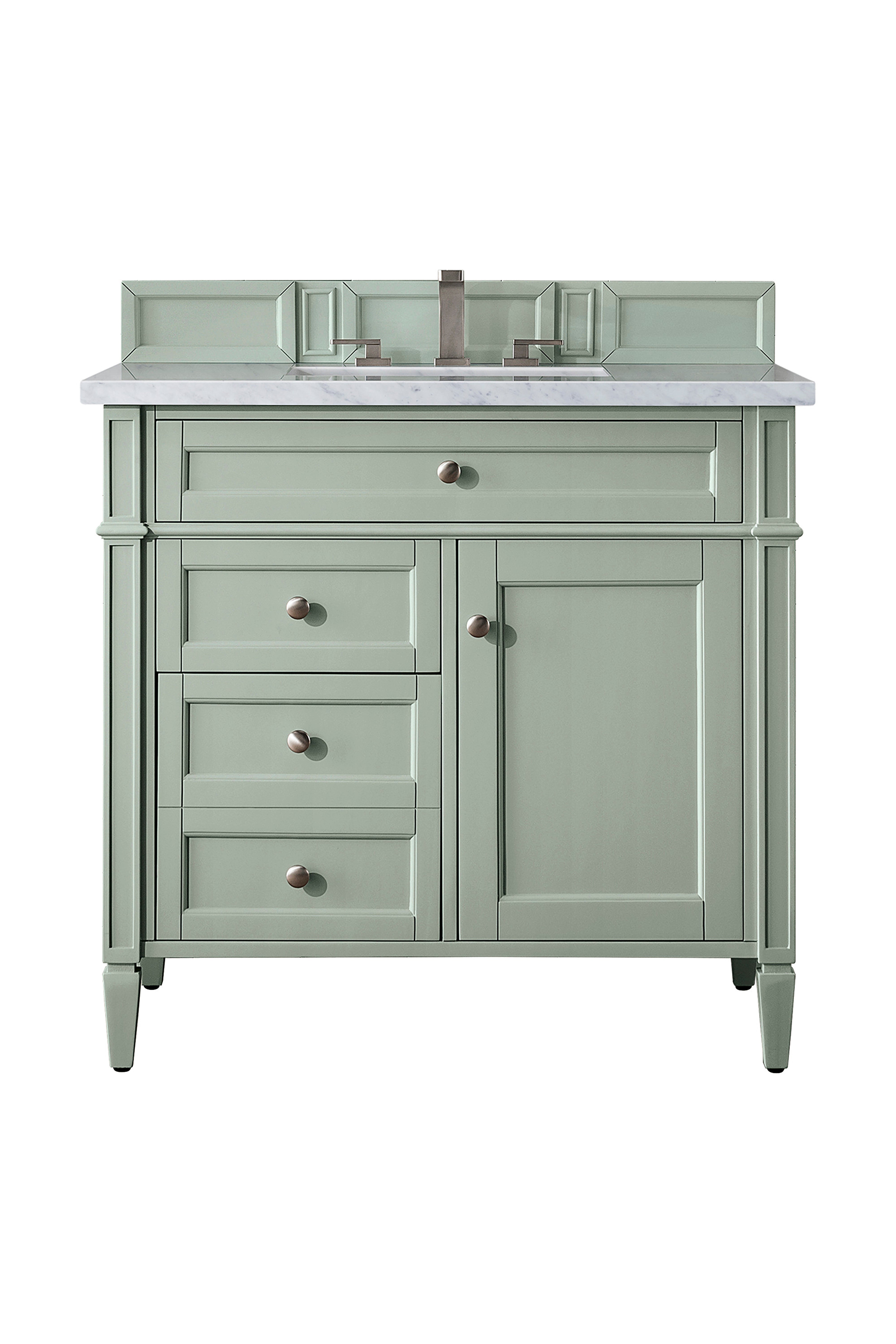 James Martin Brittany 36" Single Vanity in Sage Green with 3cm Countertop