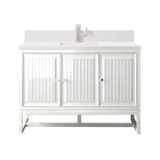 James Martin Athens 48" Single Vanity in Glossy White with 3cm Countertop