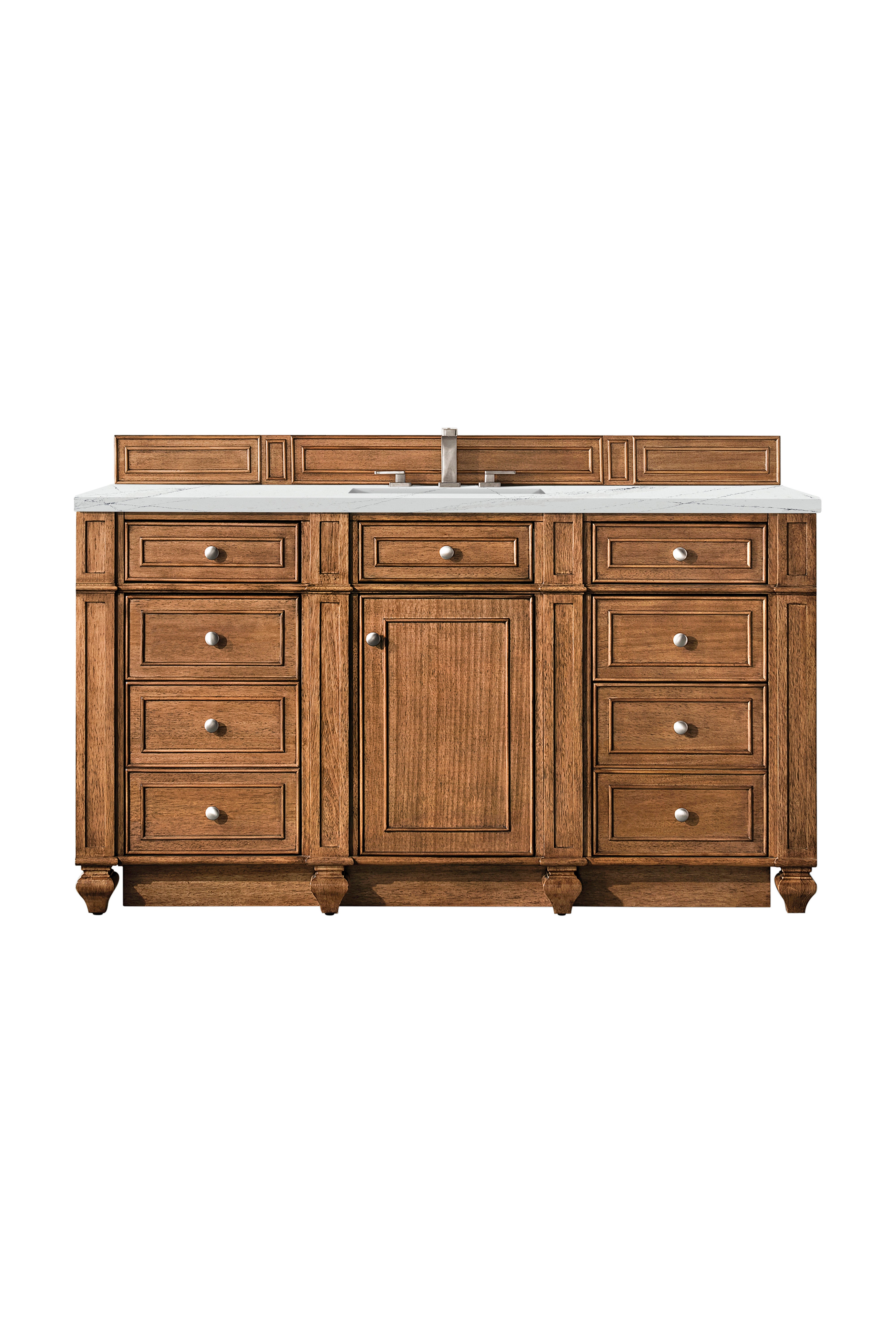 James Martin Bristol 60" Single Vanity in Saddle Brown with 3cm Countertop