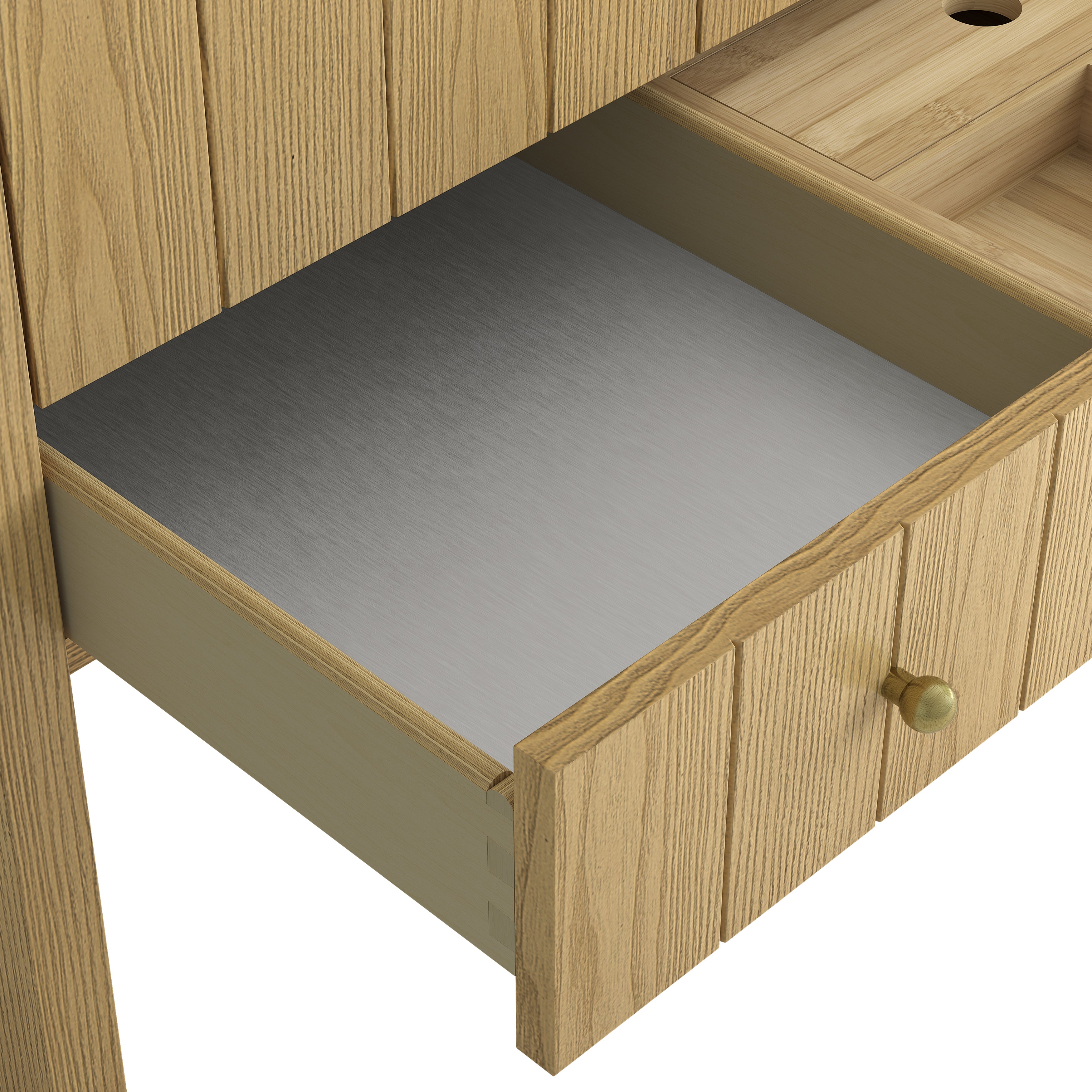 James Martin Hudson 30" Single Vanity in Light Natural Oak with 3cm Countertop
