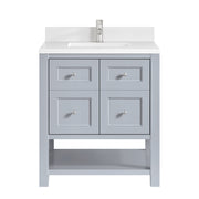James Martin Breckenridge 30" Single in Serenity Blue with 3cm Countertop