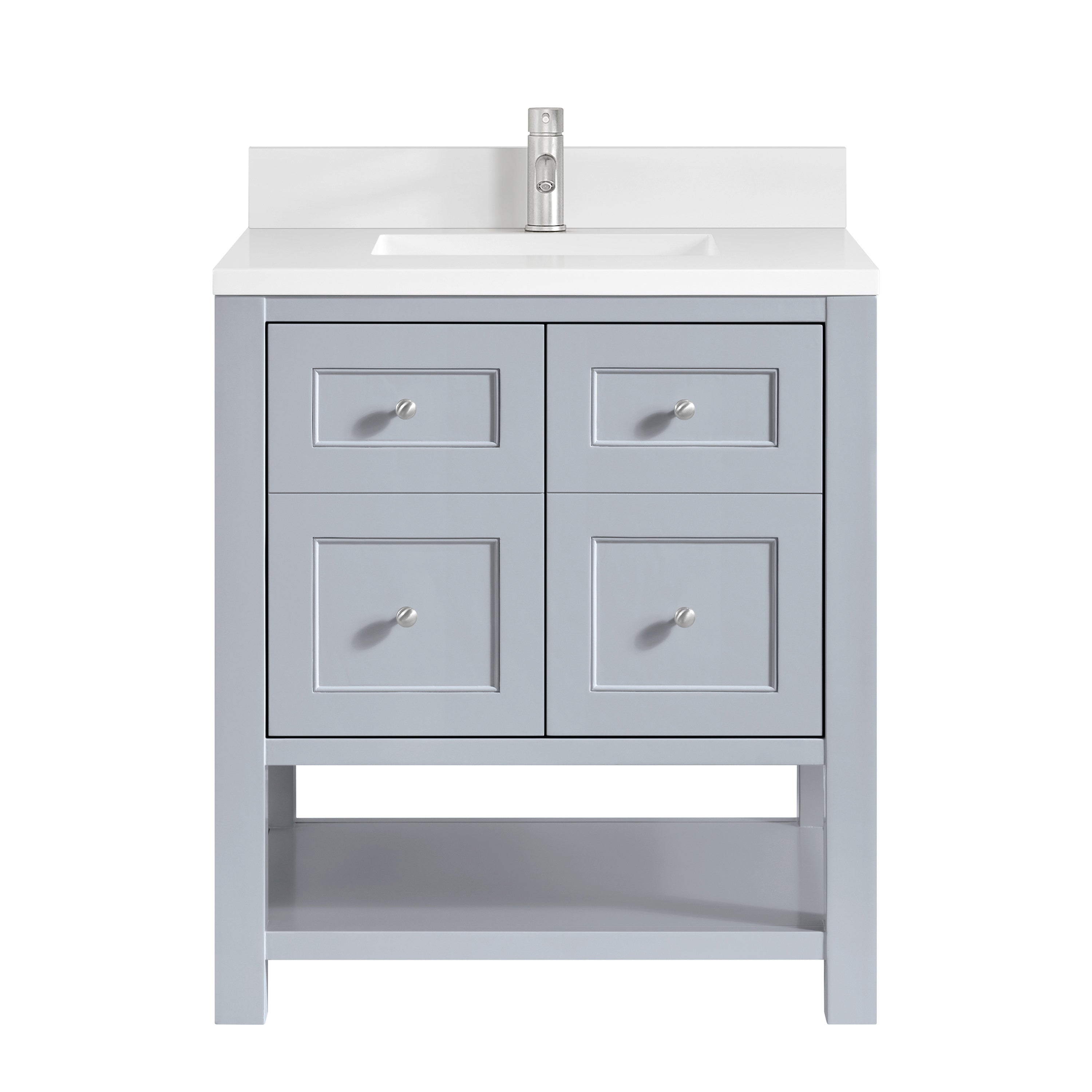 James Martin Breckenridge 30" Single in Serenity Blue with 3cm Countertop