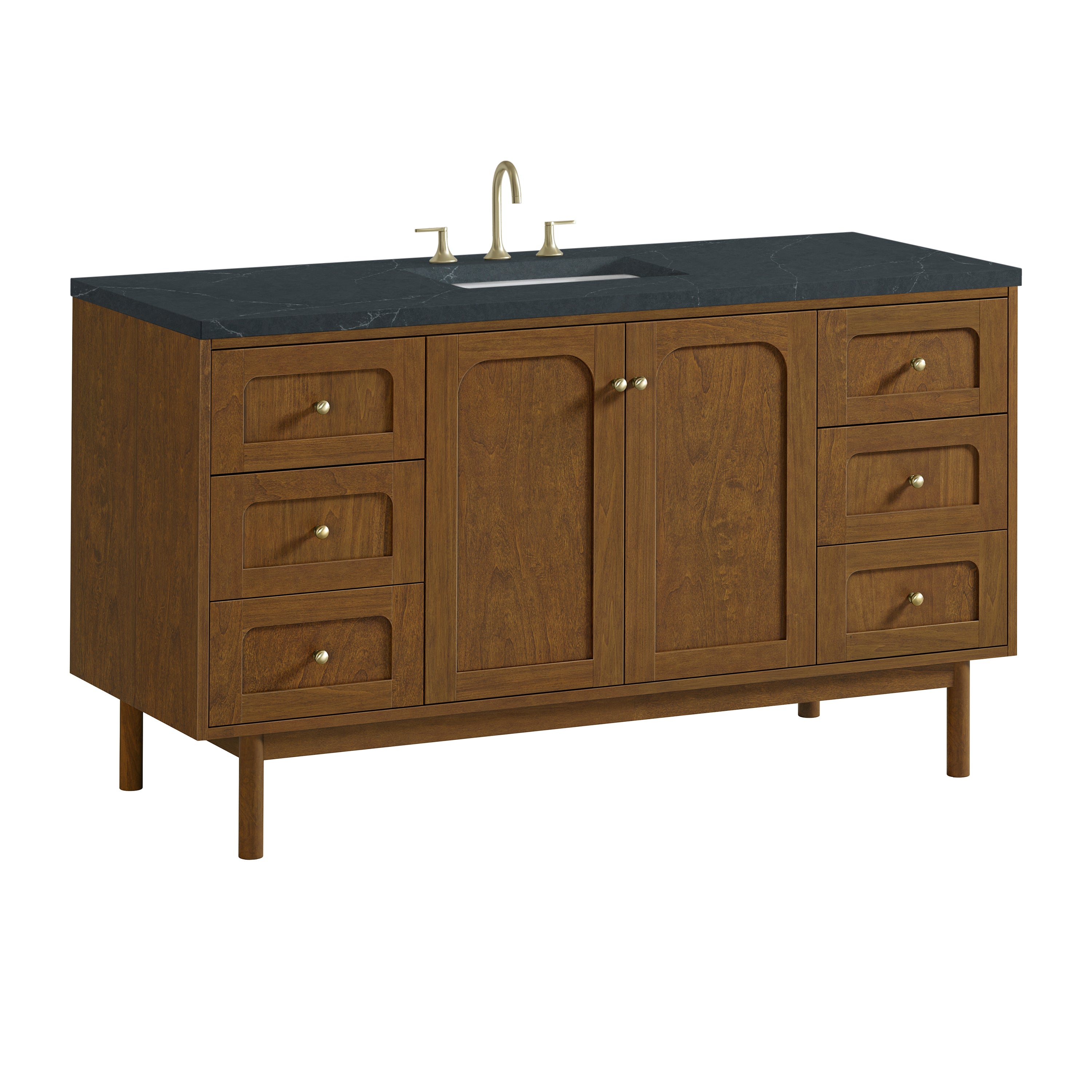 James Martin Laurent 60" Single Vanity in Honey Oak with 3cm Countertop