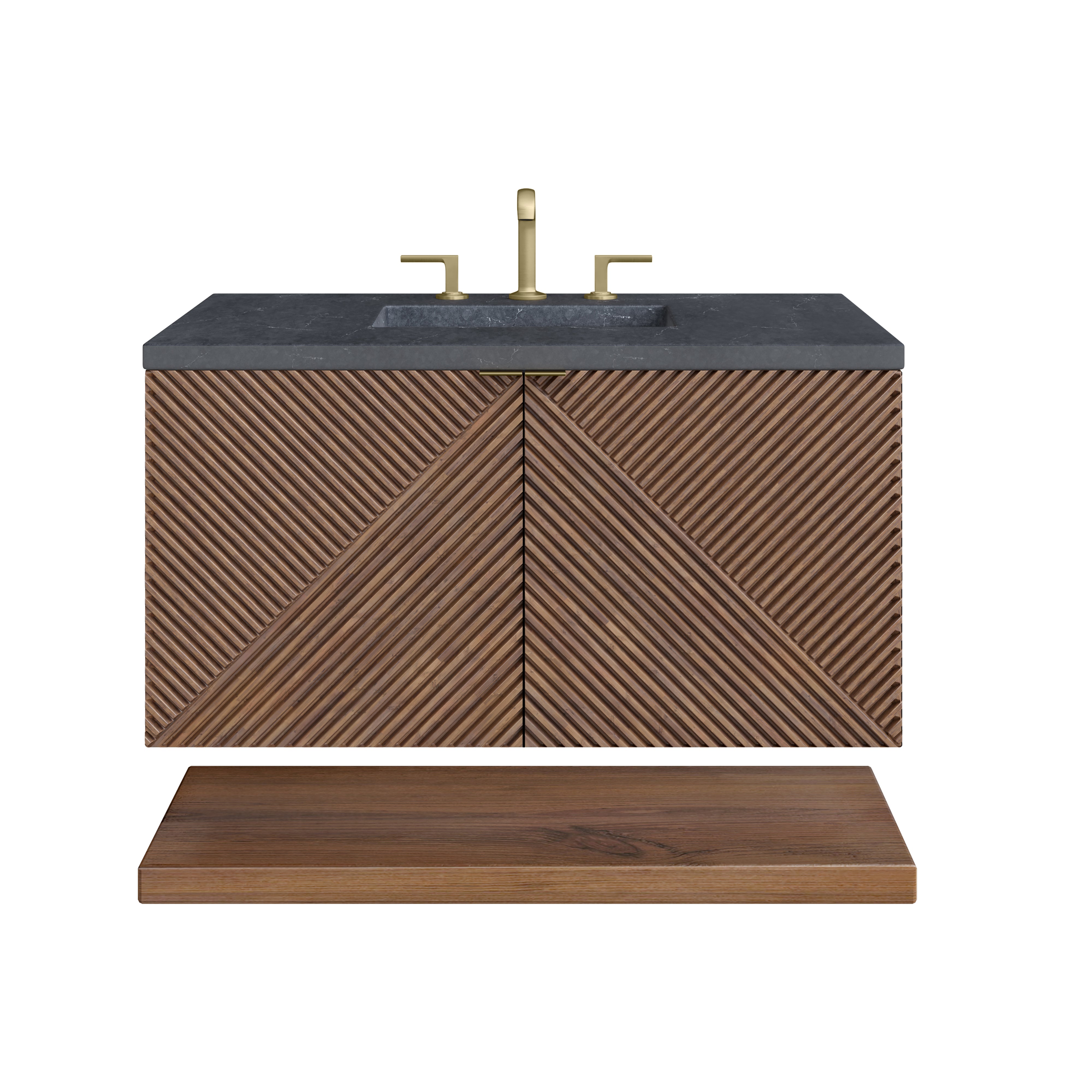 James Martin Marcello 36" Single Vanity in Chestnut with 3cm Countertop