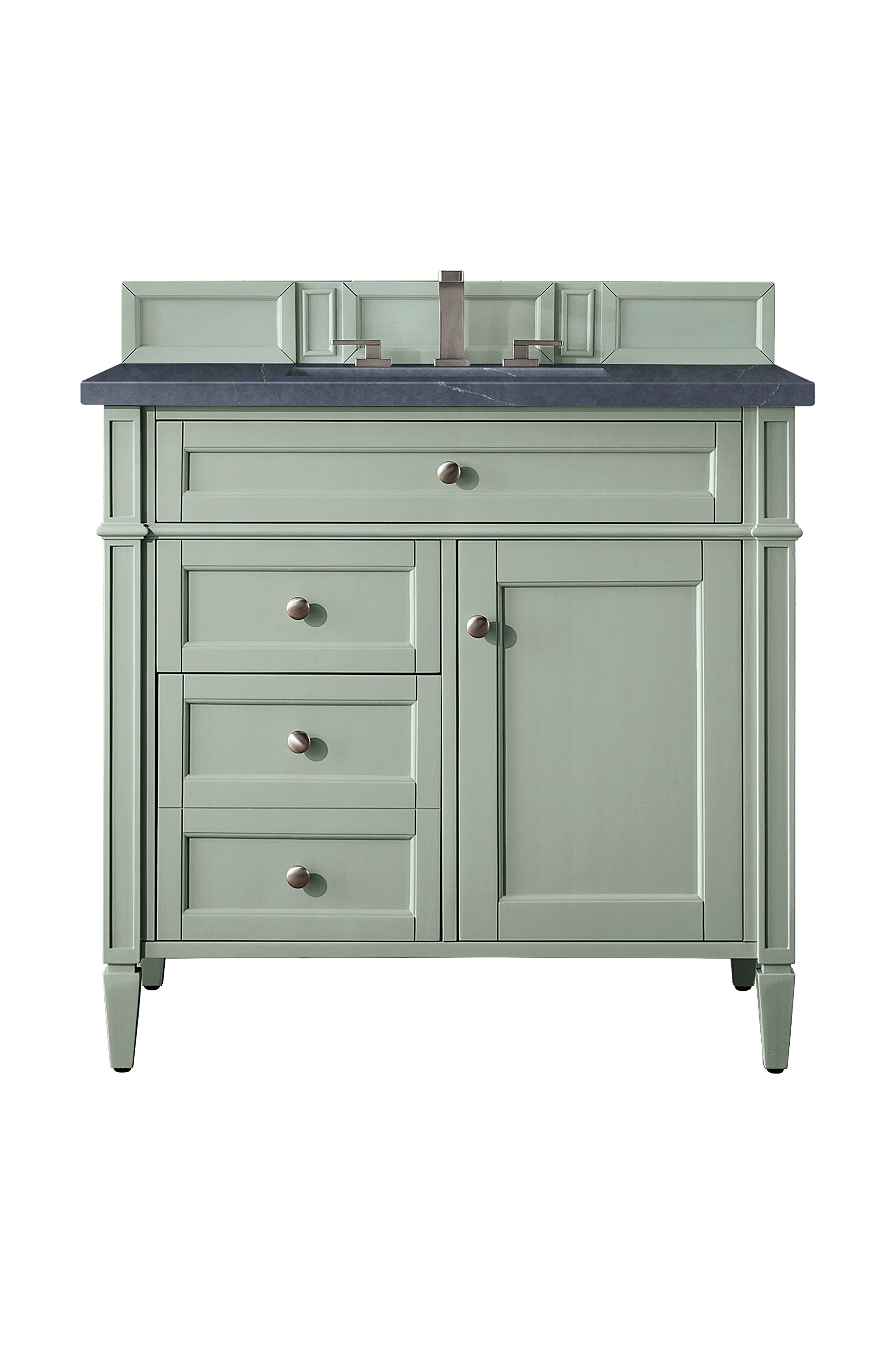 James Martin Brittany 36" Single Vanity in Sage Green with 3cm Countertop